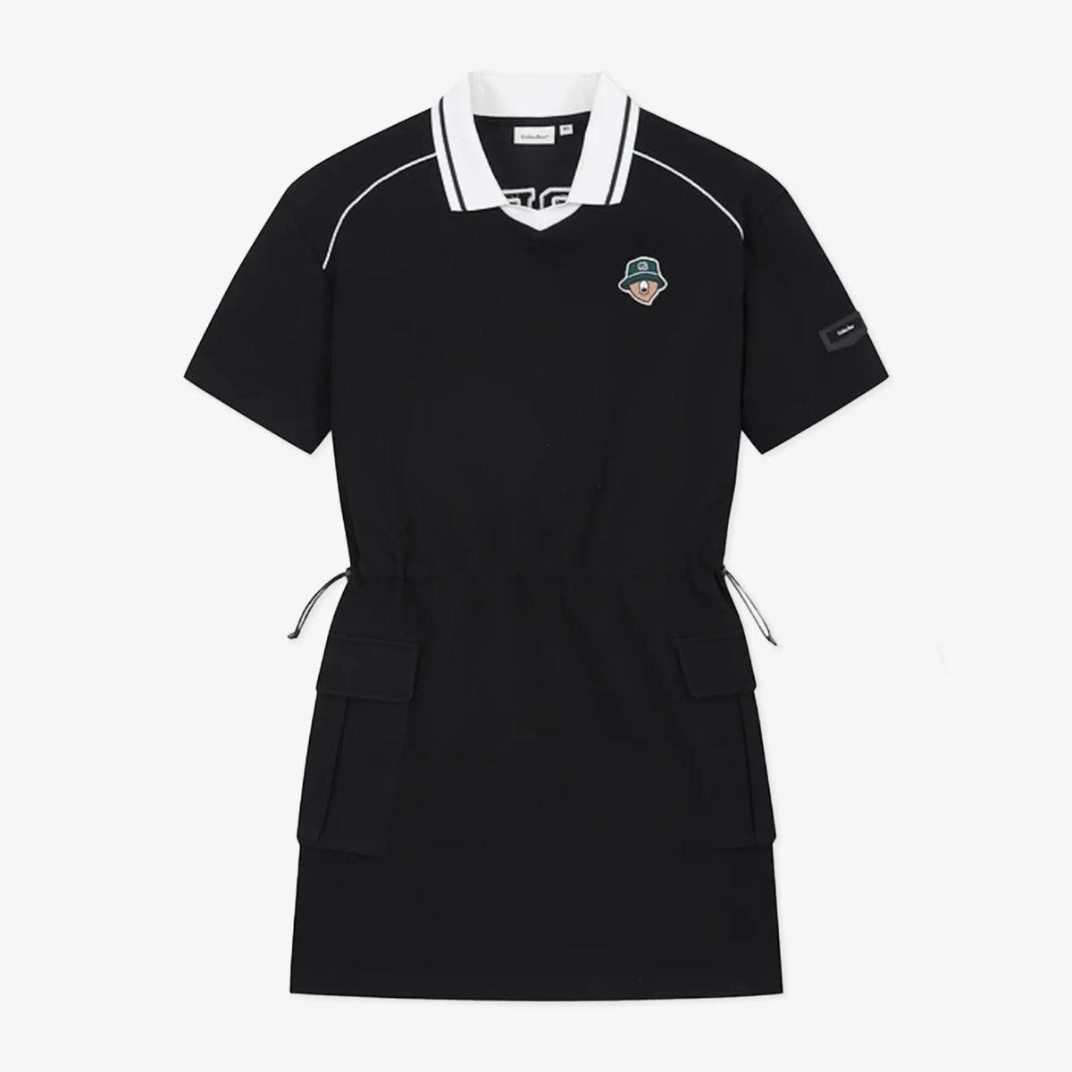 Women's Polo Collar Golf Dress - Black - Erthe Golf