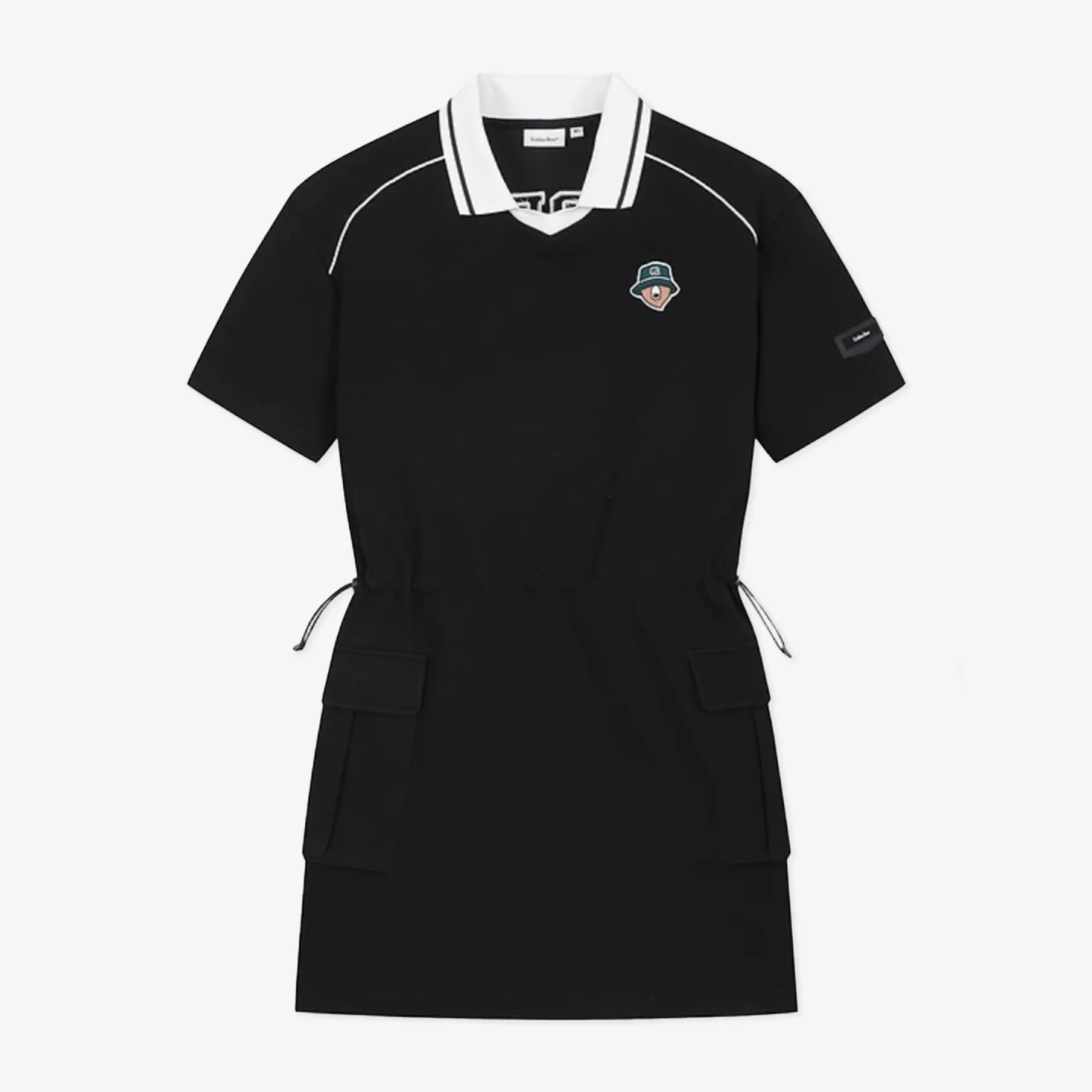 Women's Polo Collar Golf Dress - Black - Erthe Golf