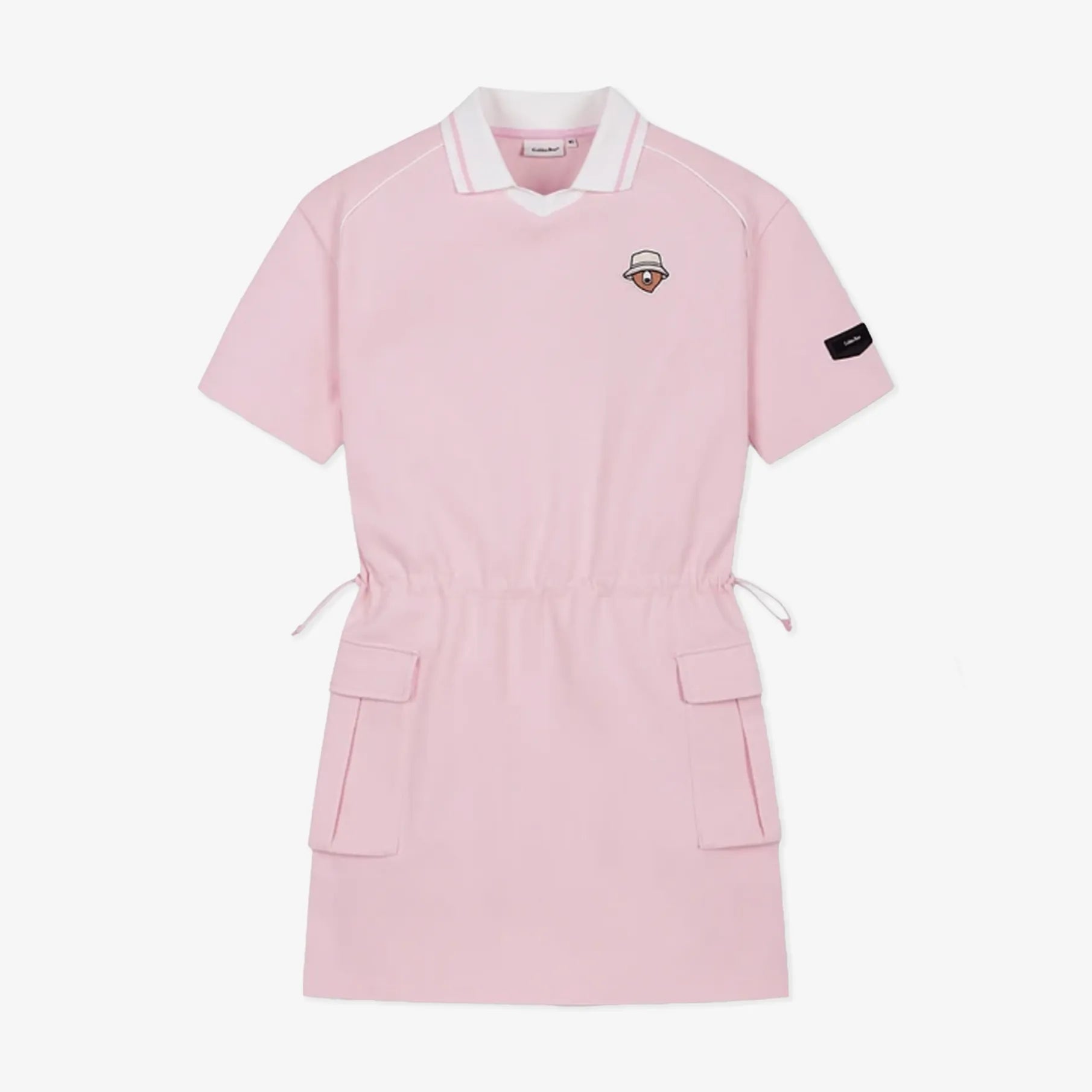 Women's Polo Collar Golf Dress - Pink - Erthe Golf