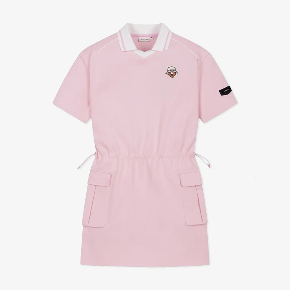 Women's Polo Collar Golf Dress - Pink - Erthe Golf