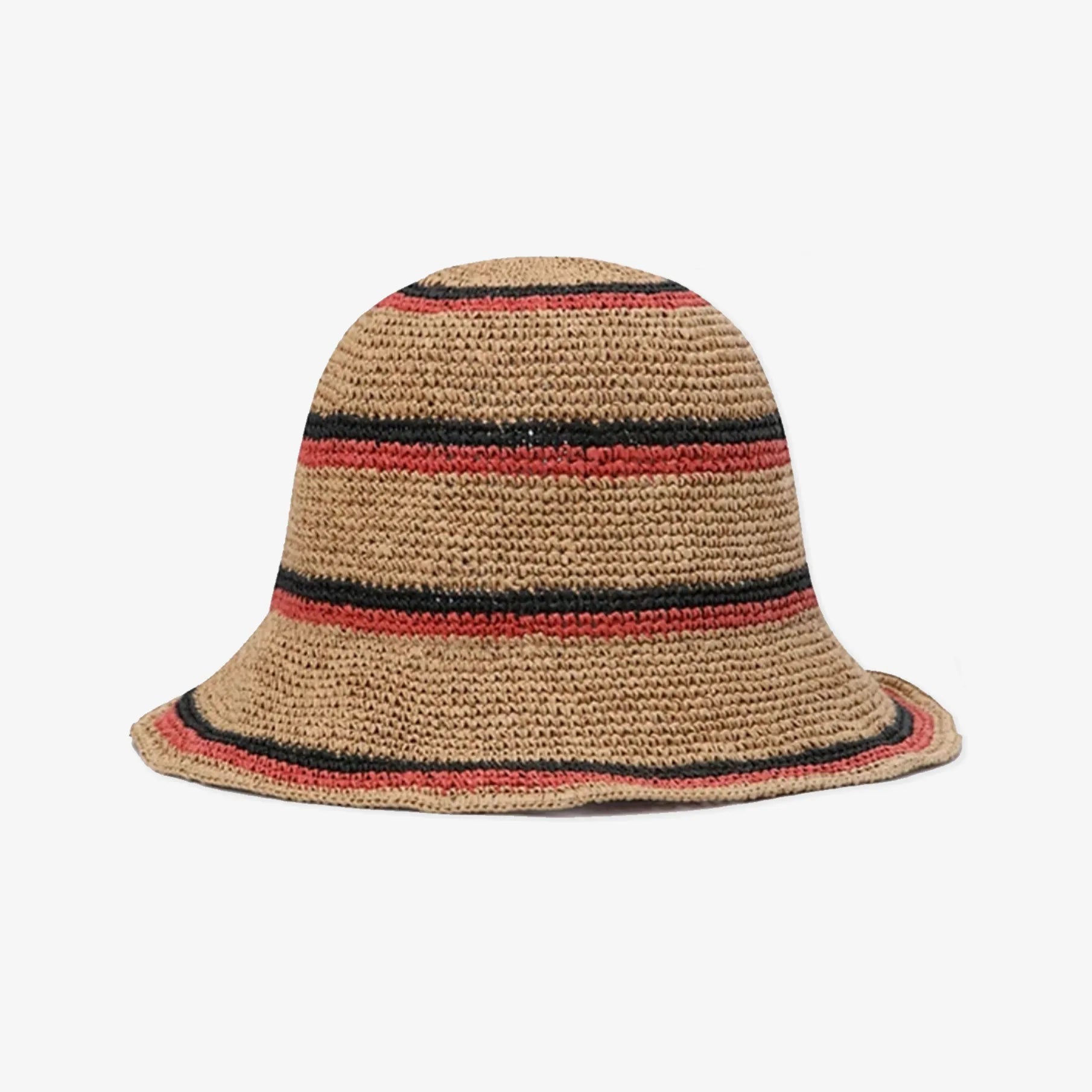 Women's Raffia Bucket Hat - Beige - Erthe Golf