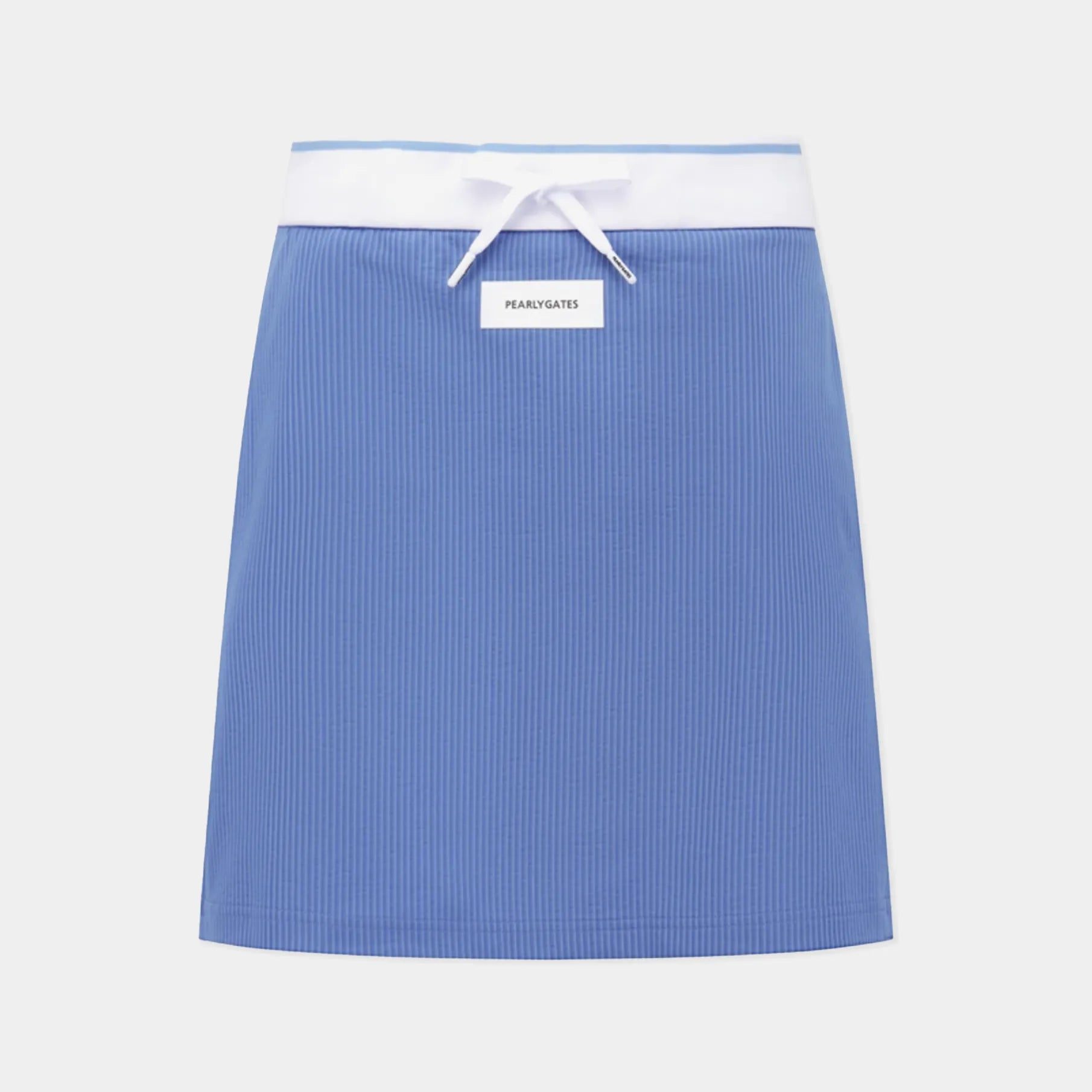 Women's Ribbed Drawstring Banded Skirt - Blue - Erthe Golf