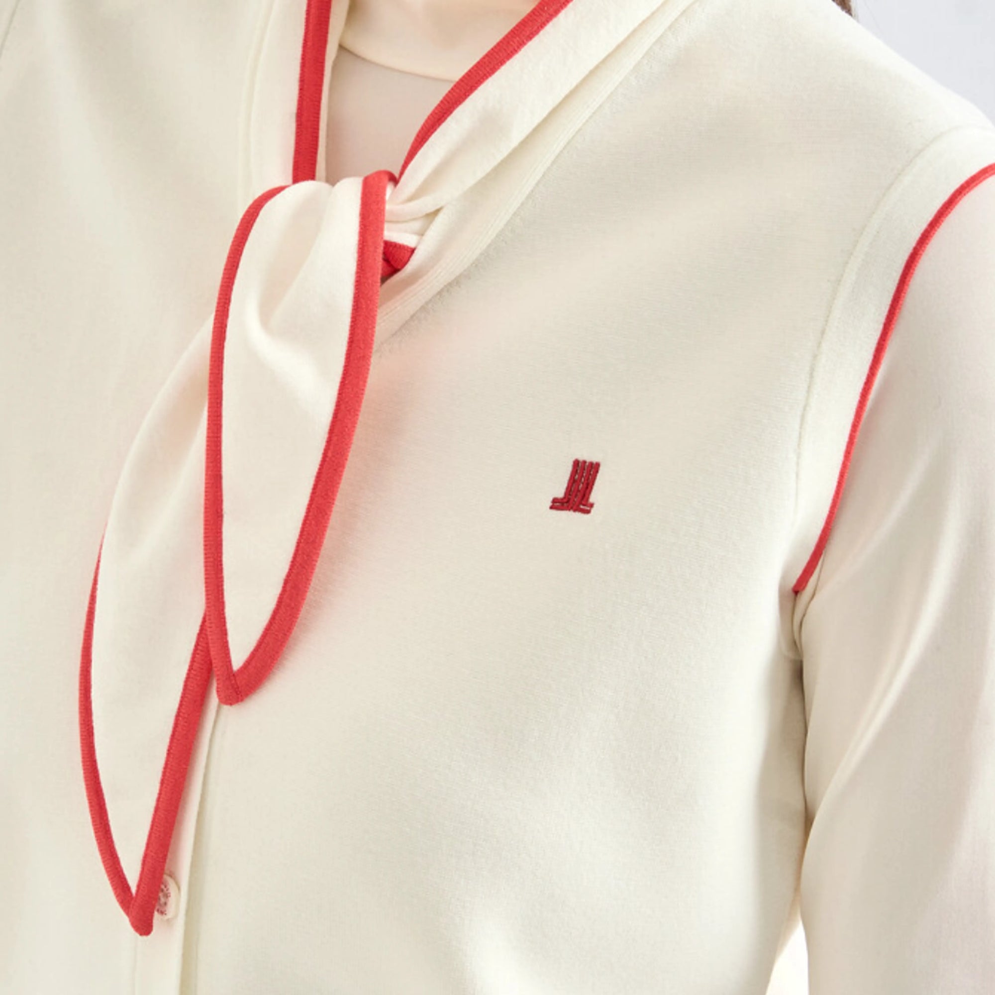 Women's Ribbon Knit Vest - Ivory - Erthe Golf