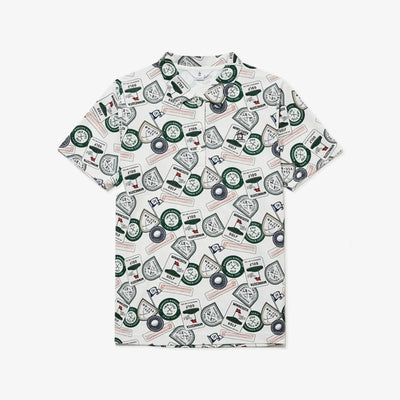 Women's Season Print Polo - White - Erthe Golf