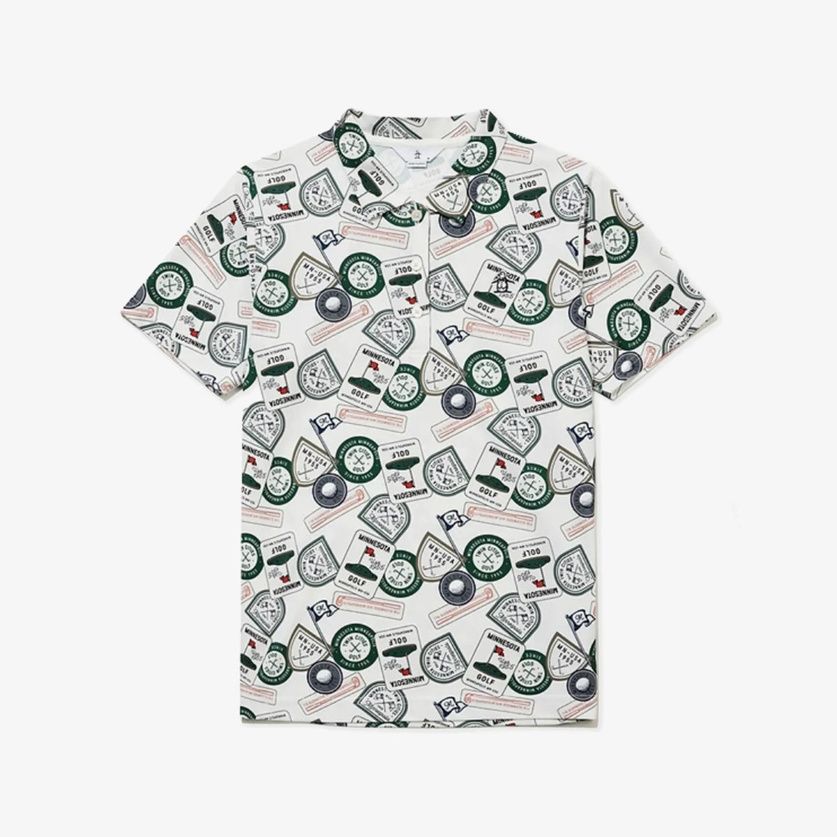 Women's Season Print Polo - White - Erthe Golf