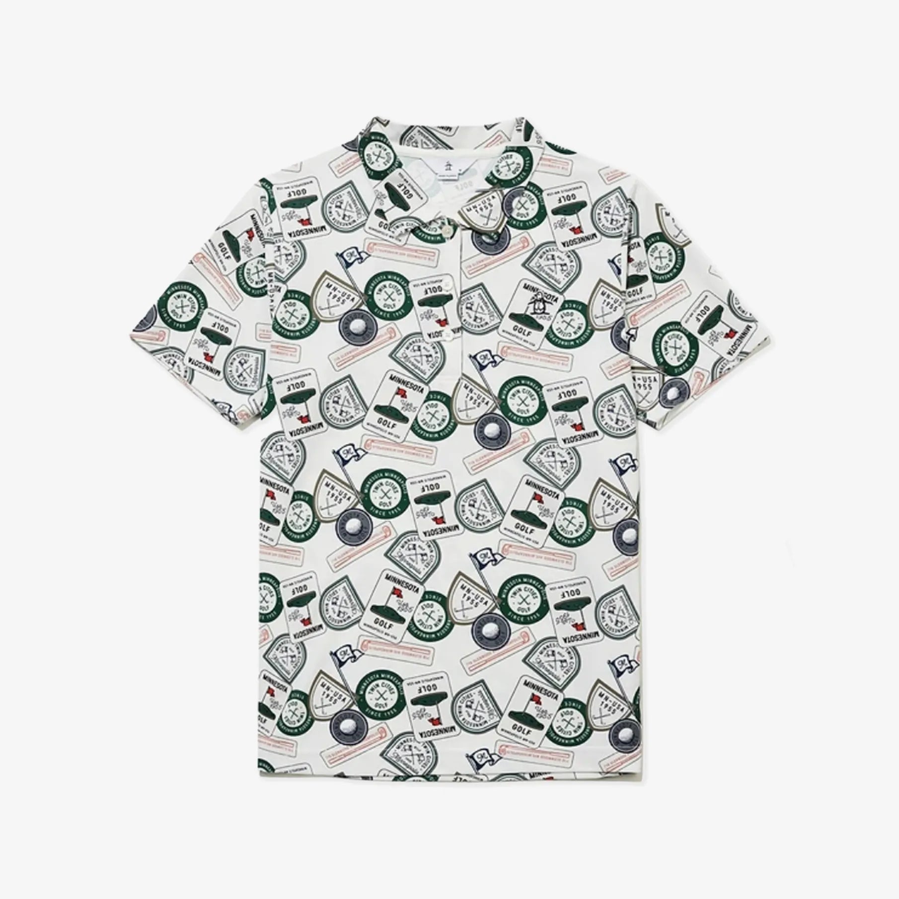 Women's Season Print Polo - White - Erthe Golf