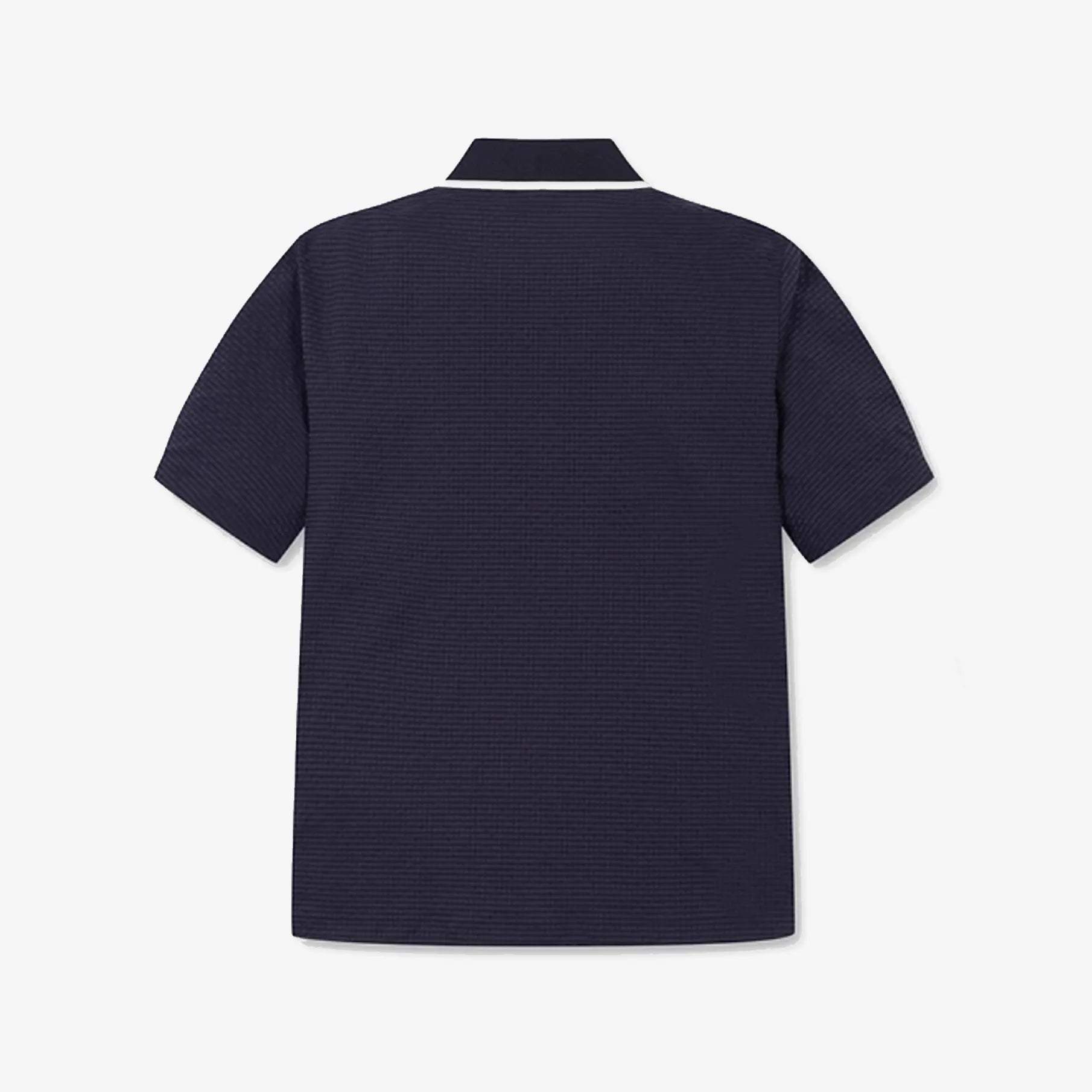 Women's Seersucker Polo - Navy - Erthe Golf
