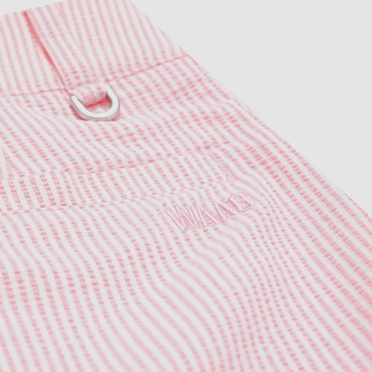 [WAAC x Jones] Women's Seersucker Shorts - Light Pink - Erthe Golf