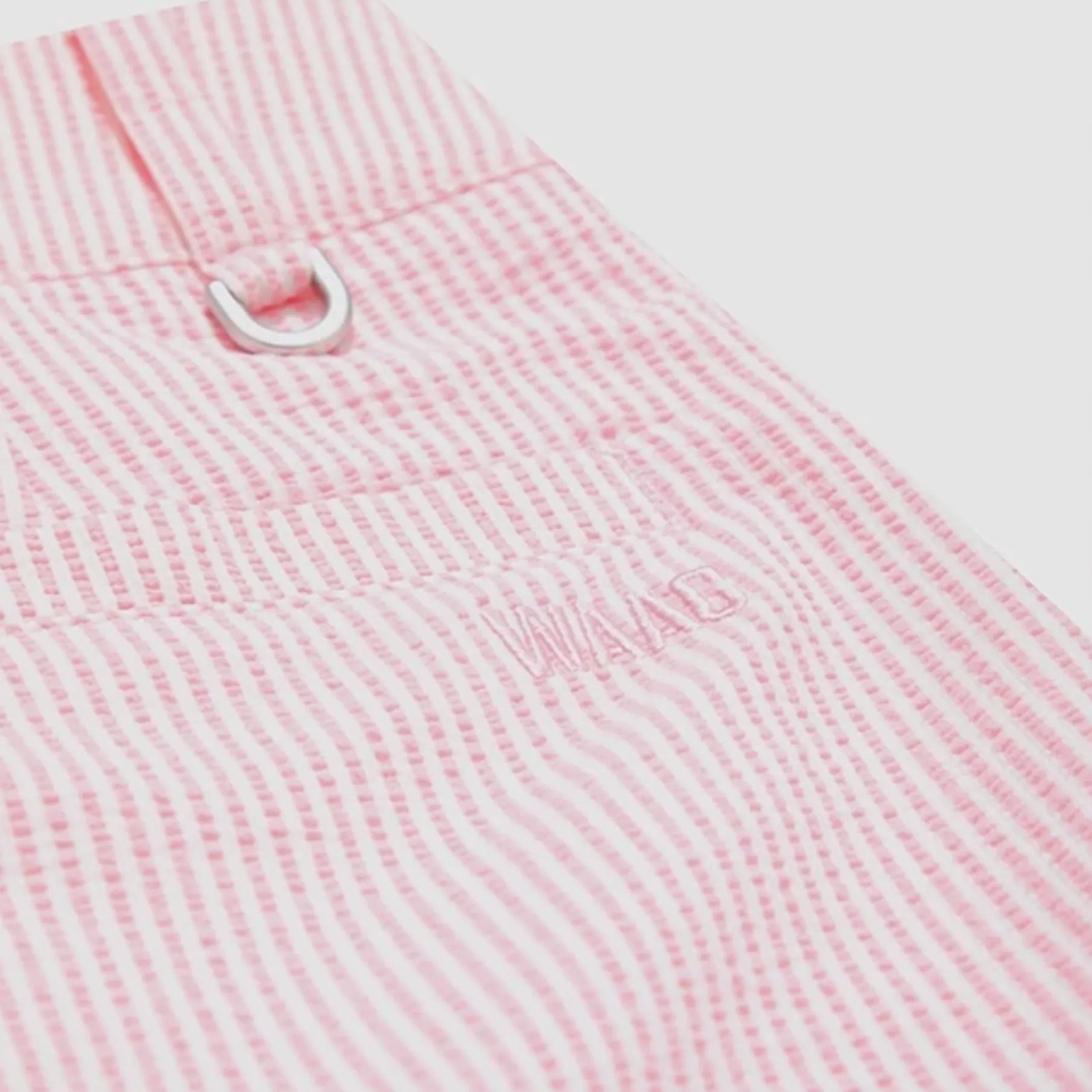 [WAAC x Jones] Women's Seersucker Shorts - Light Pink - Erthe Golf