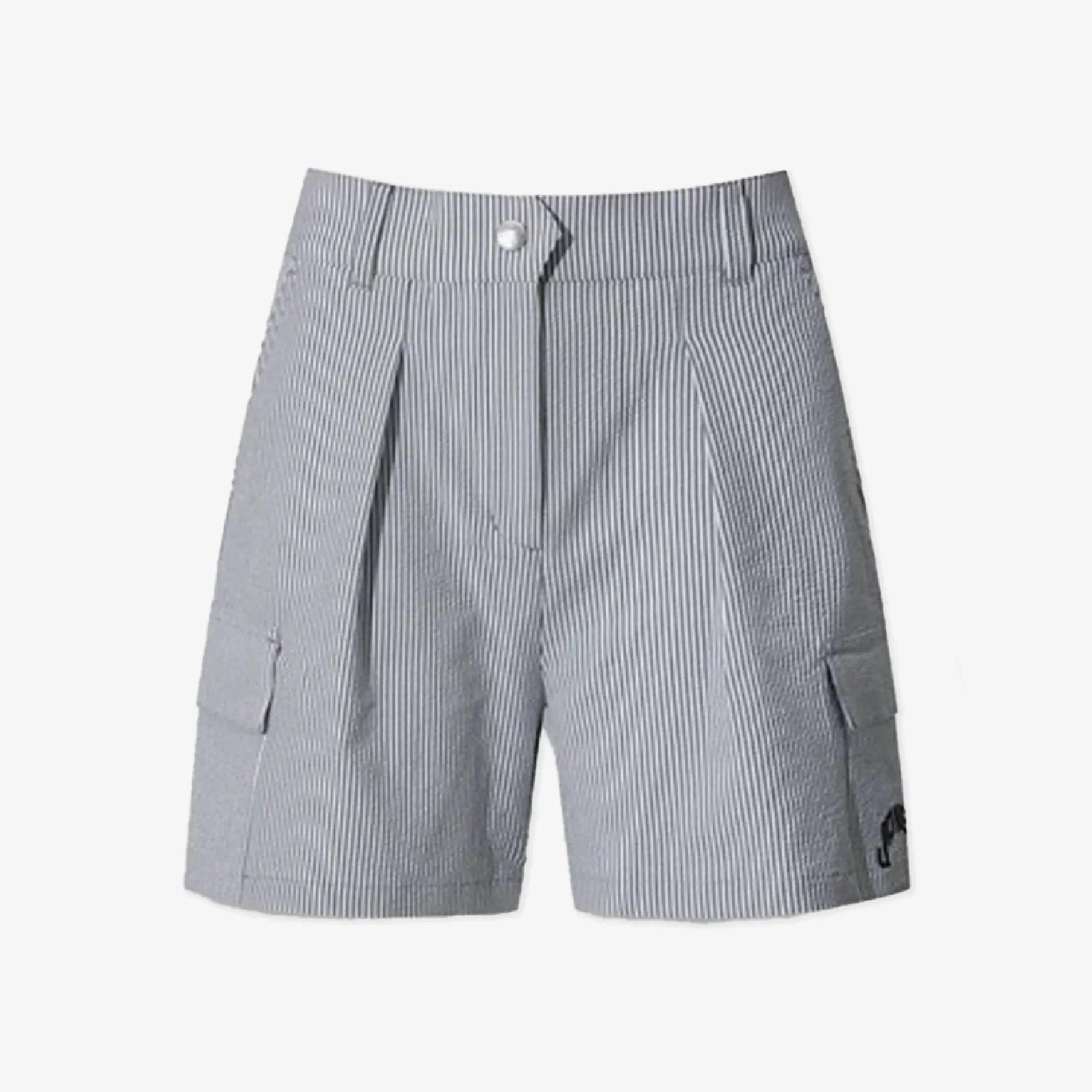 [WAAC x Jones] Women's Seersucker Shorts - Navy - Erthe Golf