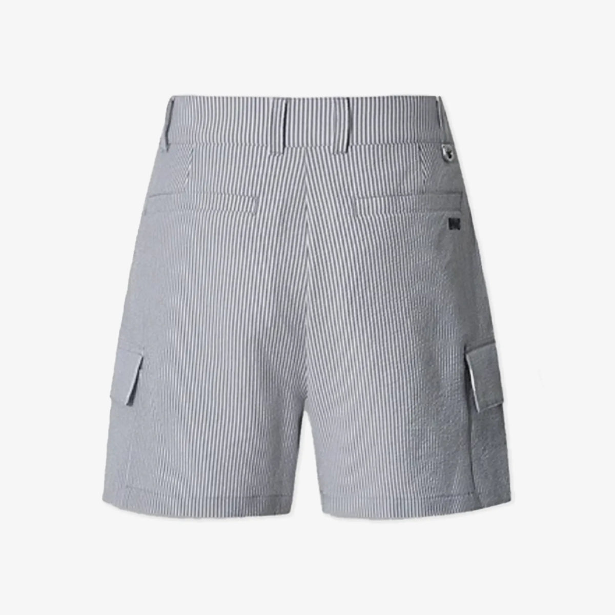 [WAAC x Jones] Women's Seersucker Shorts - Navy - Erthe Golf
