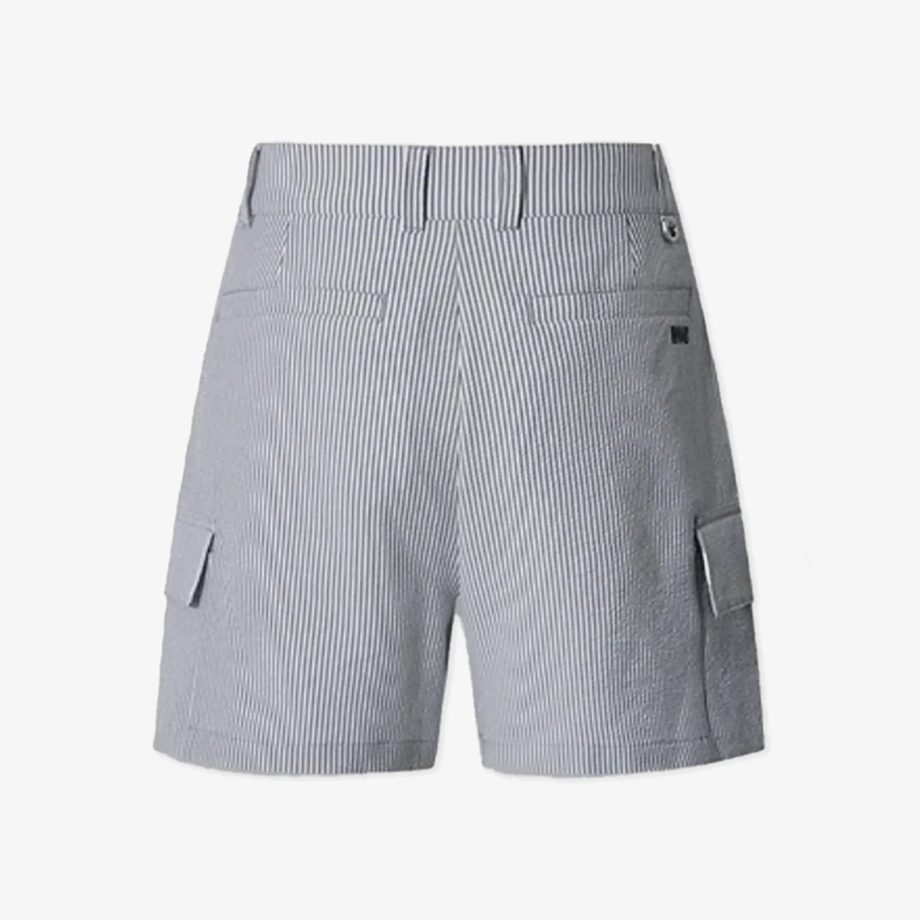 [WAAC x Jones] Women's Seersucker Shorts - Navy - Erthe Golf