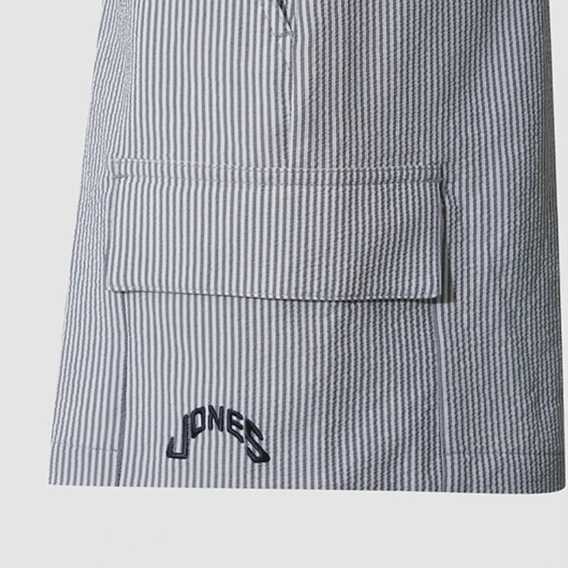 [WAAC x Jones] Women's Seersucker Shorts - Navy - Erthe Golf