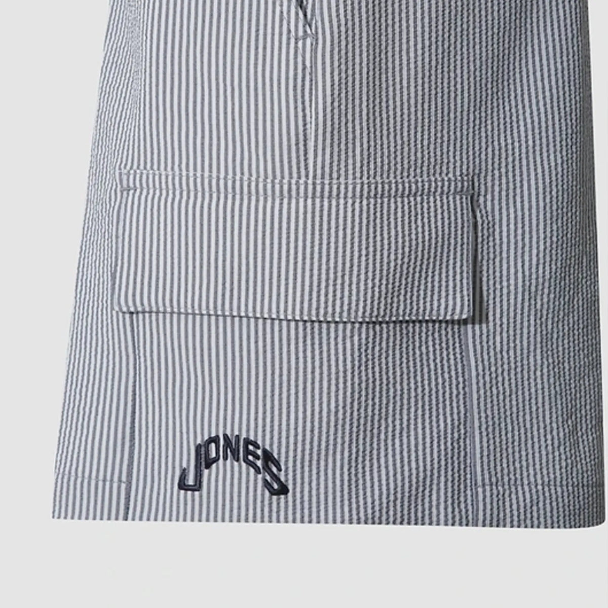 [WAAC x Jones] Women's Seersucker Shorts - Navy - Erthe Golf