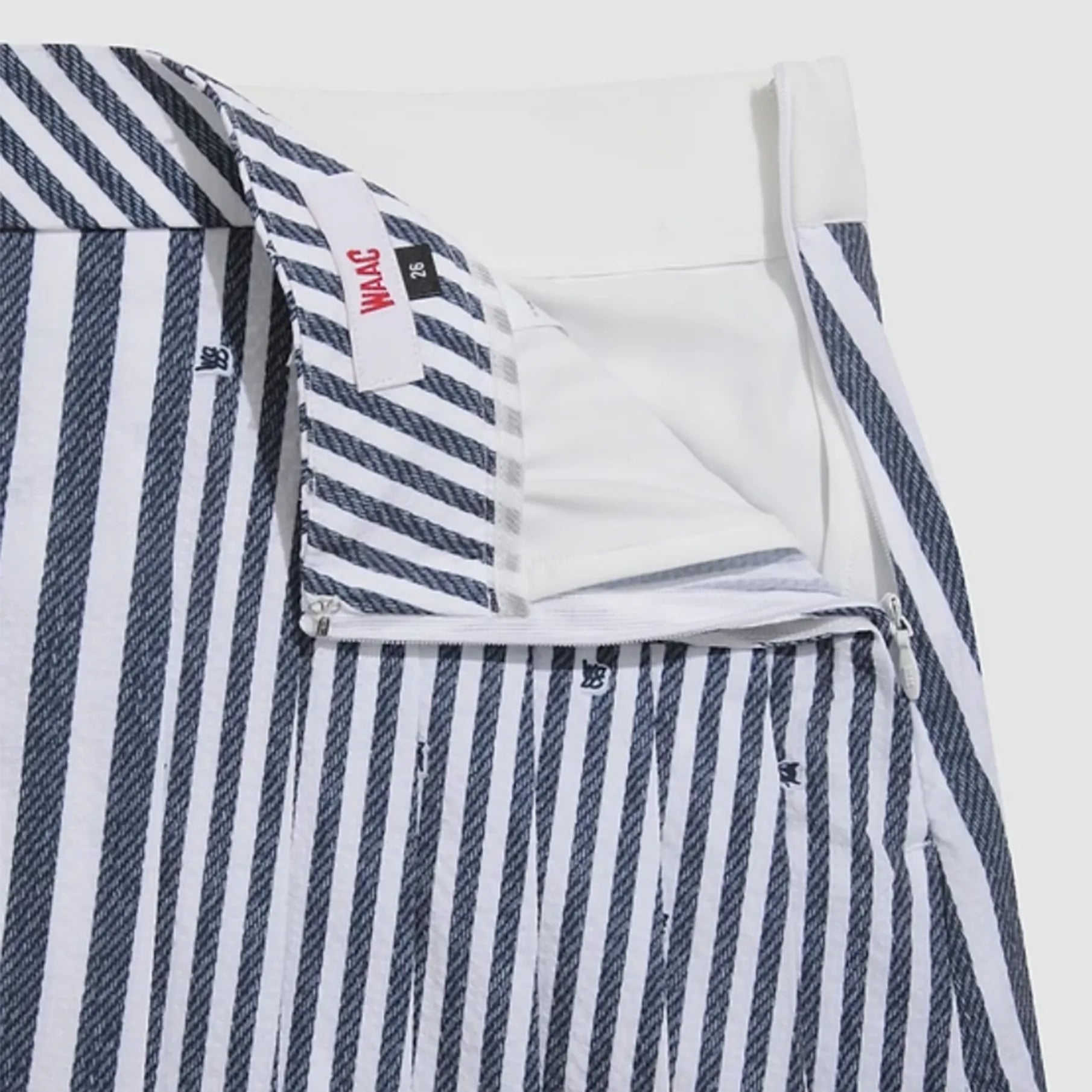 [WAAC x Jones] Women's Seersucker Shorts - Dark Navy - Erthe Golf