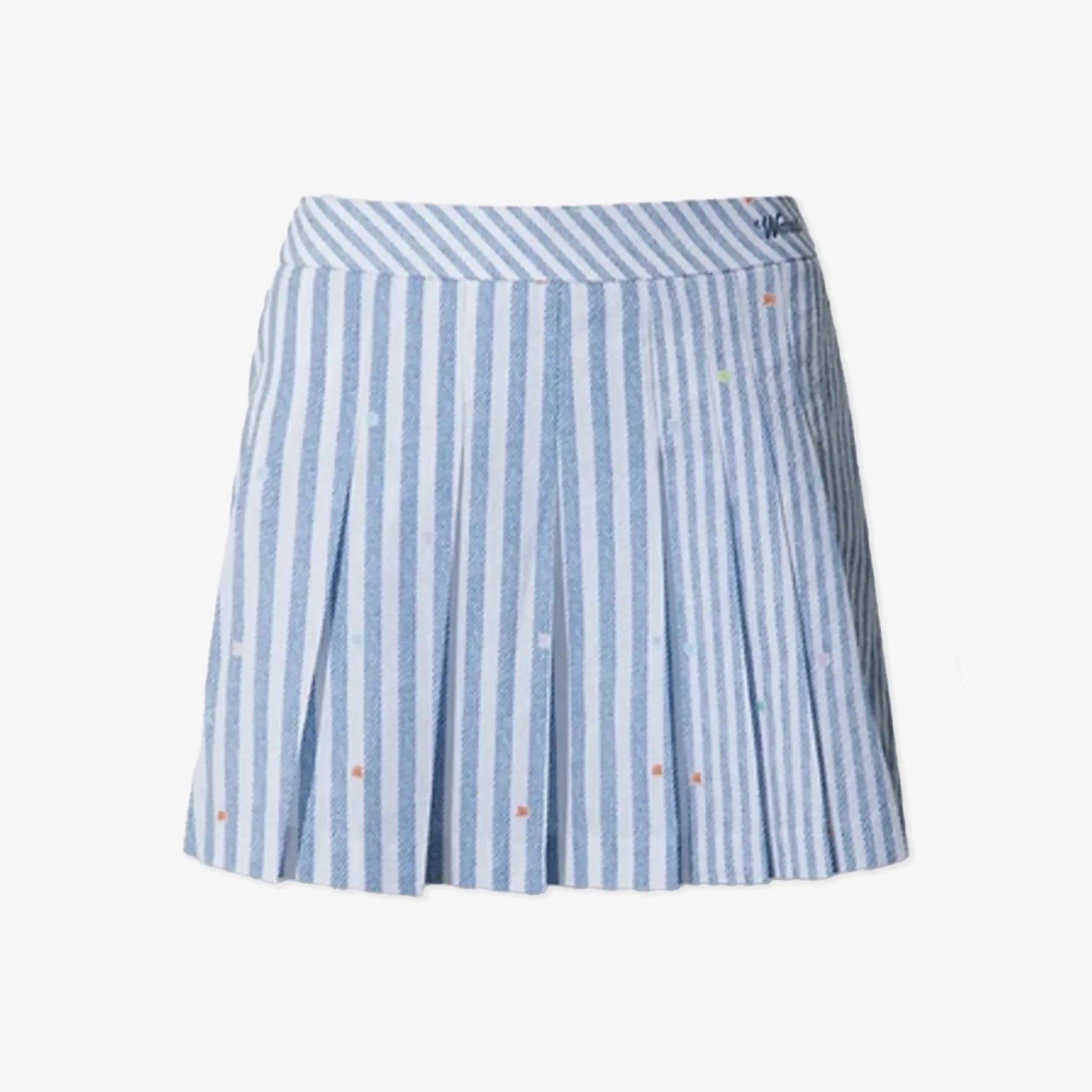 Women's Seersucker Skort - Light Blue - Erthe Golf