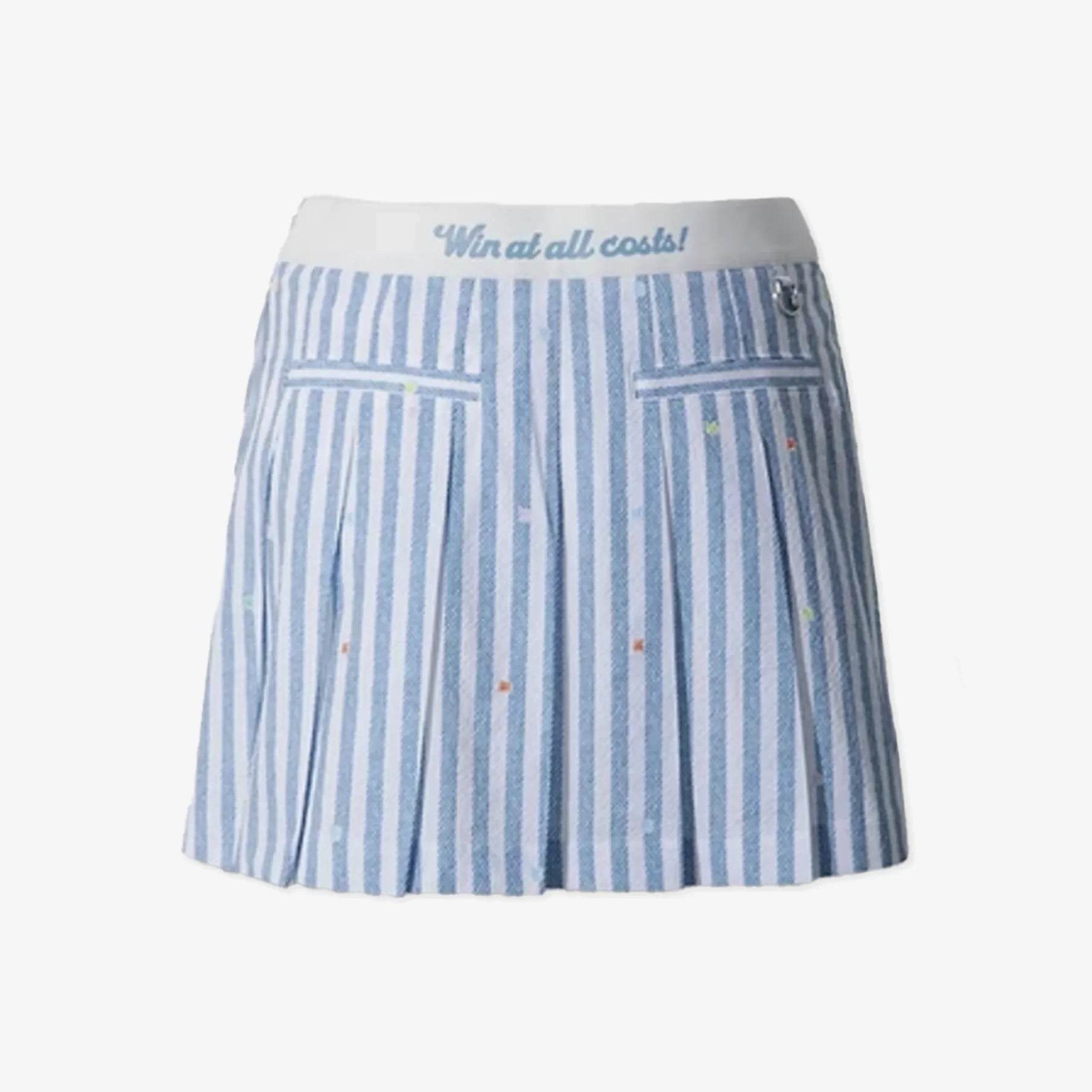 Women's Seersucker Skort - Light Blue - Erthe Golf