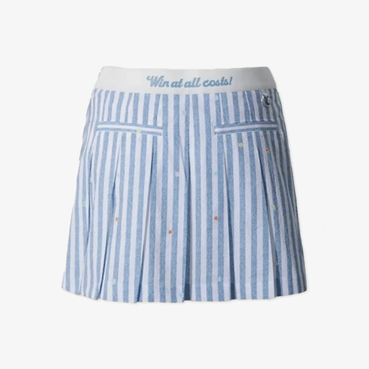 Women's Seersucker Skort - Light Blue - Erthe Golf