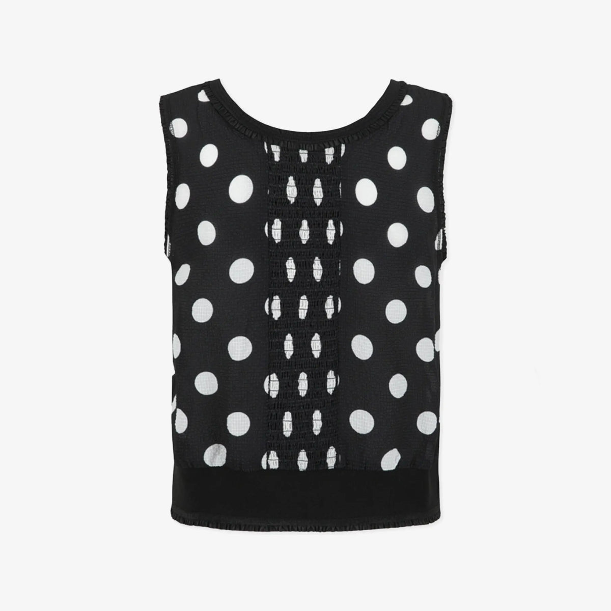 Women's Seersucker Sleeveless Top - Black - Erthe Golf