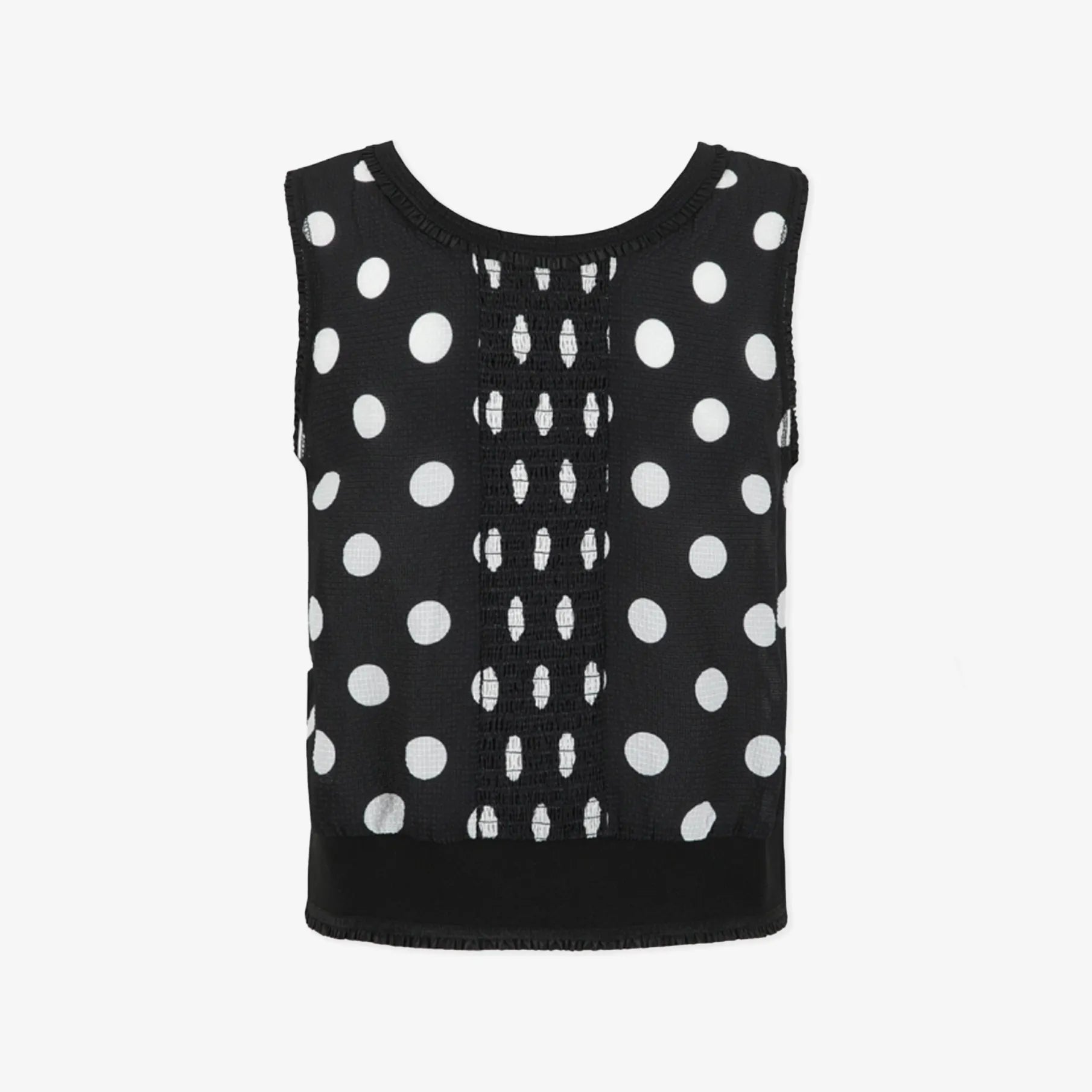 Women's Seersucker Sleeveless Top - Black - Erthe Golf