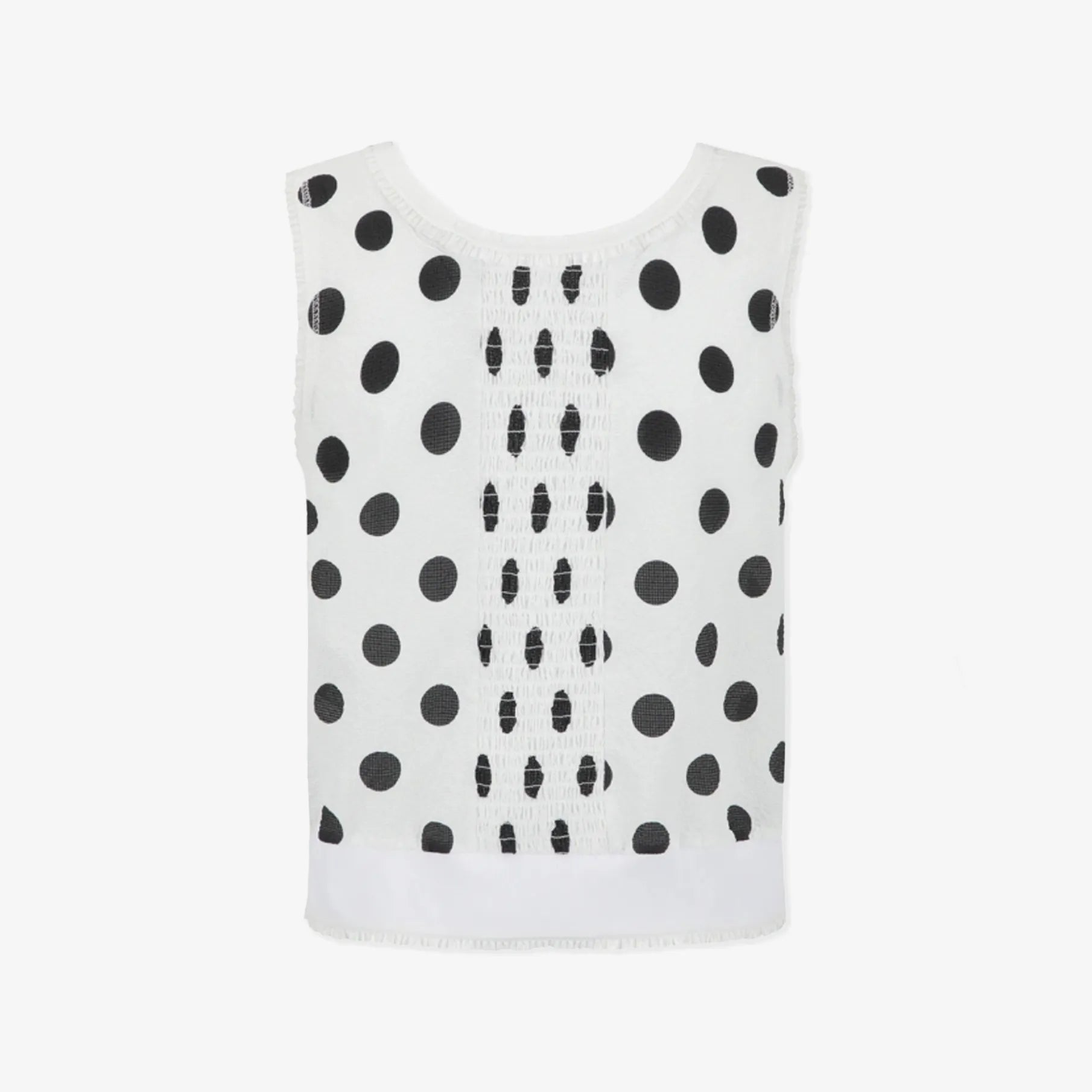 Women's Seersucker Sleeveless Top - White - Erthe Golf
