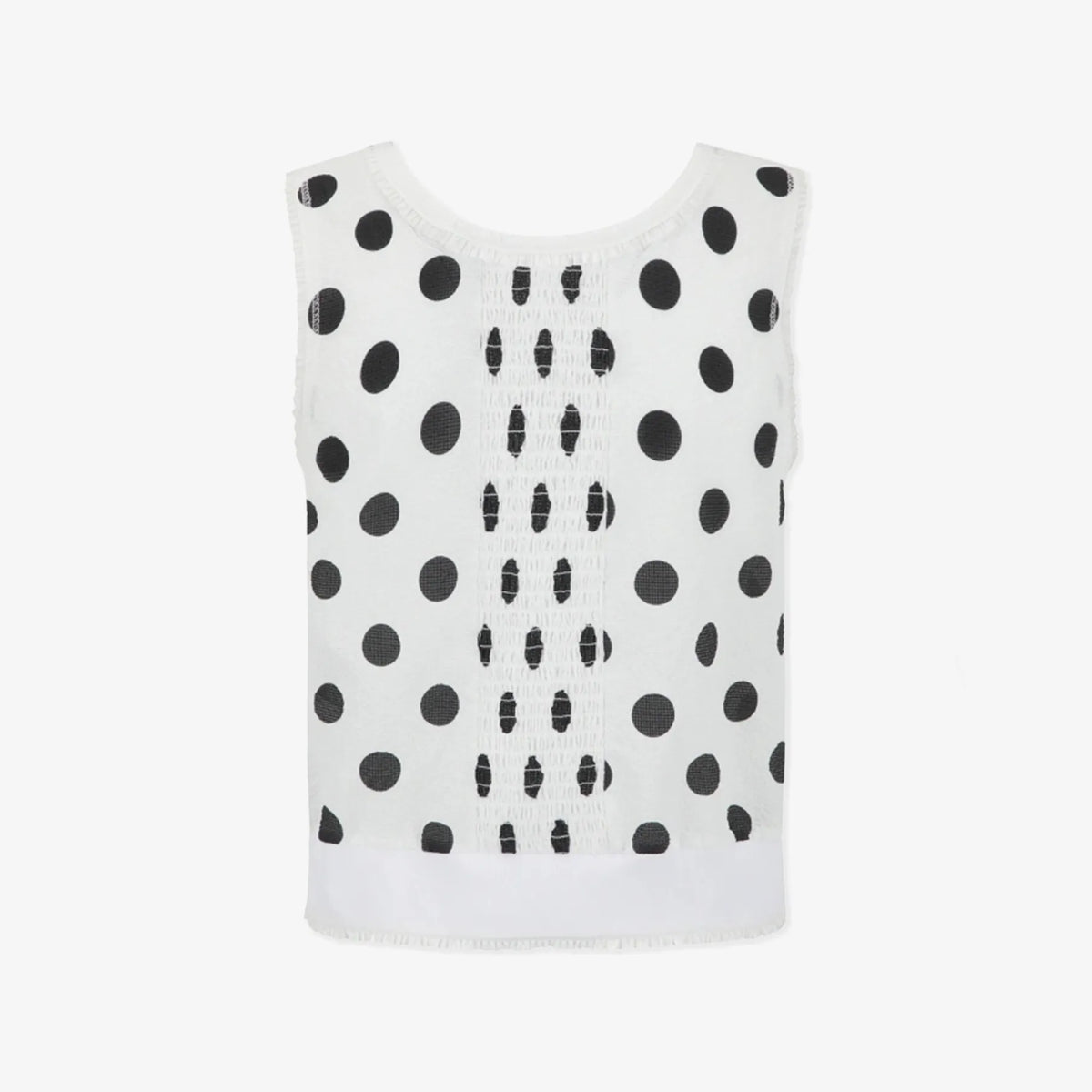 Women's Seersucker Sleeveless Top - White - Erthe Golf