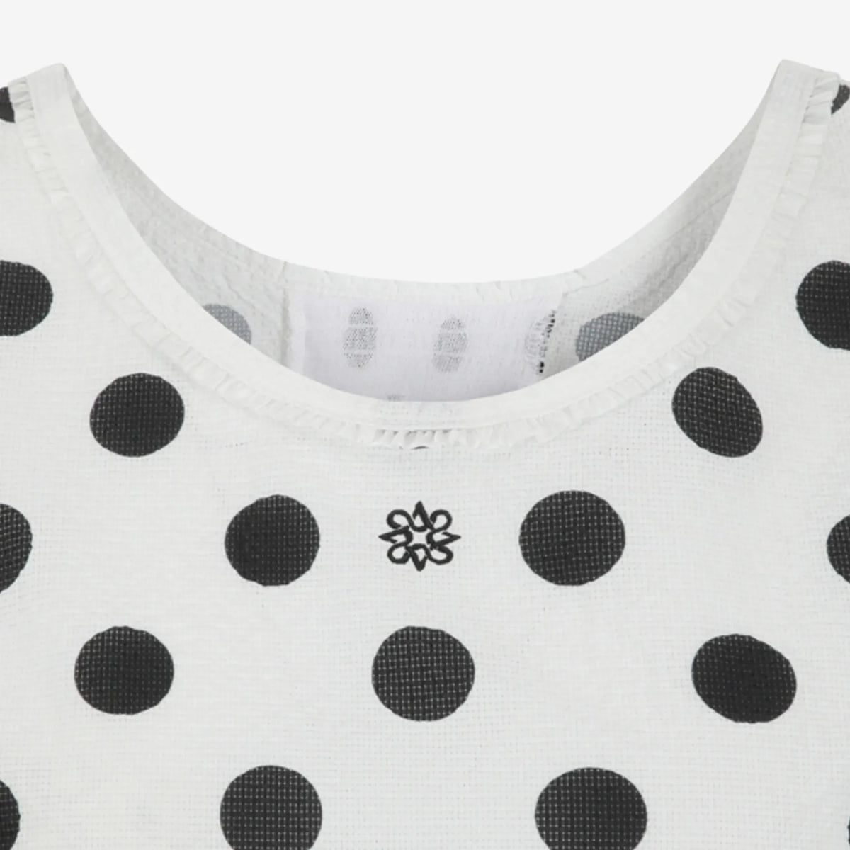 Women's Seersucker Sleeveless Top - White - Erthe Golf