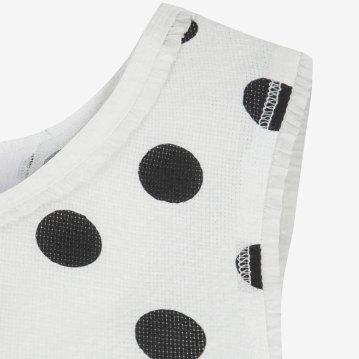 Women's Seersucker Sleeveless Top - White - Erthe Golf