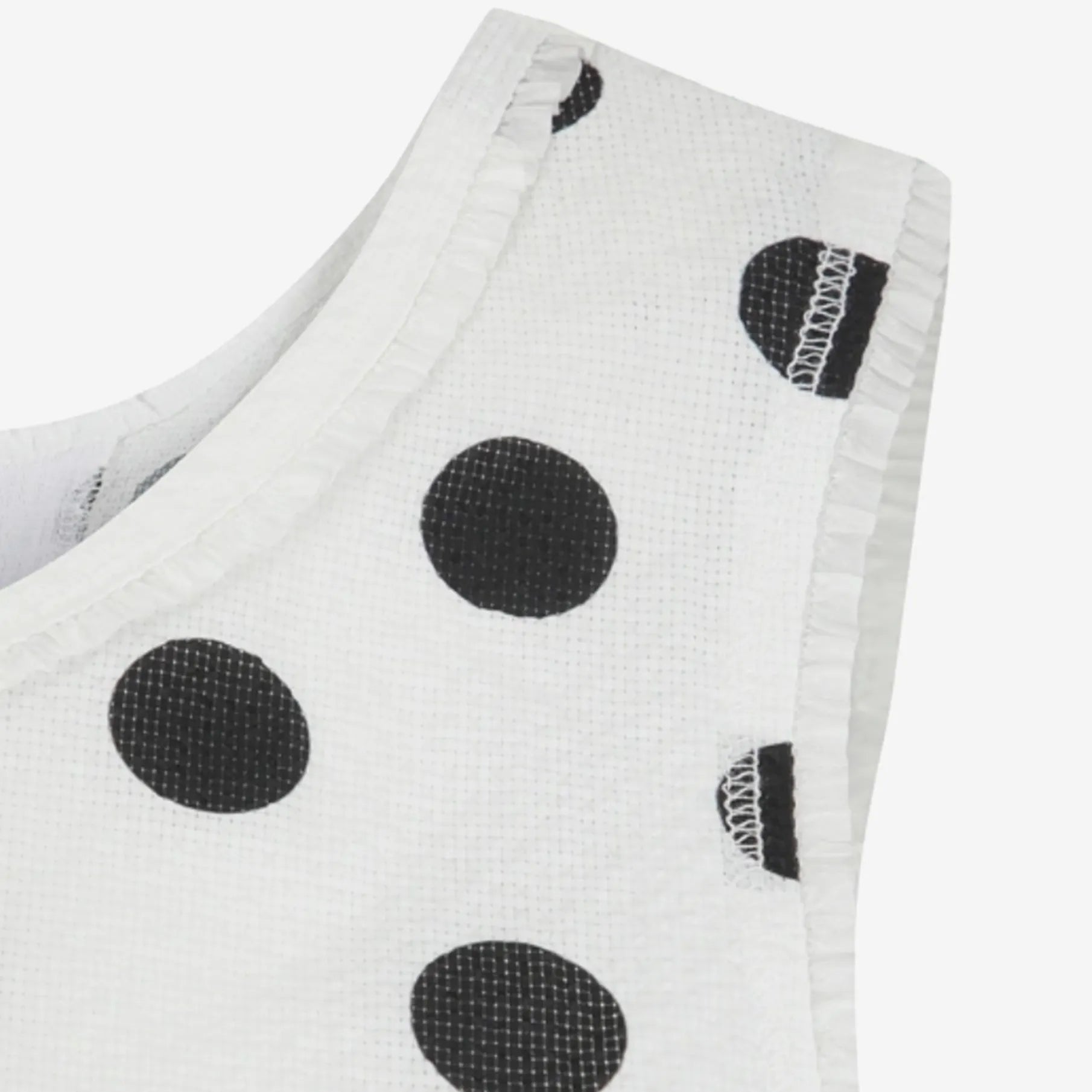Women's Seersucker Sleeveless Top - White - Erthe Golf