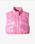 Women's Short Padded Vest - Pink - Erthe Golf