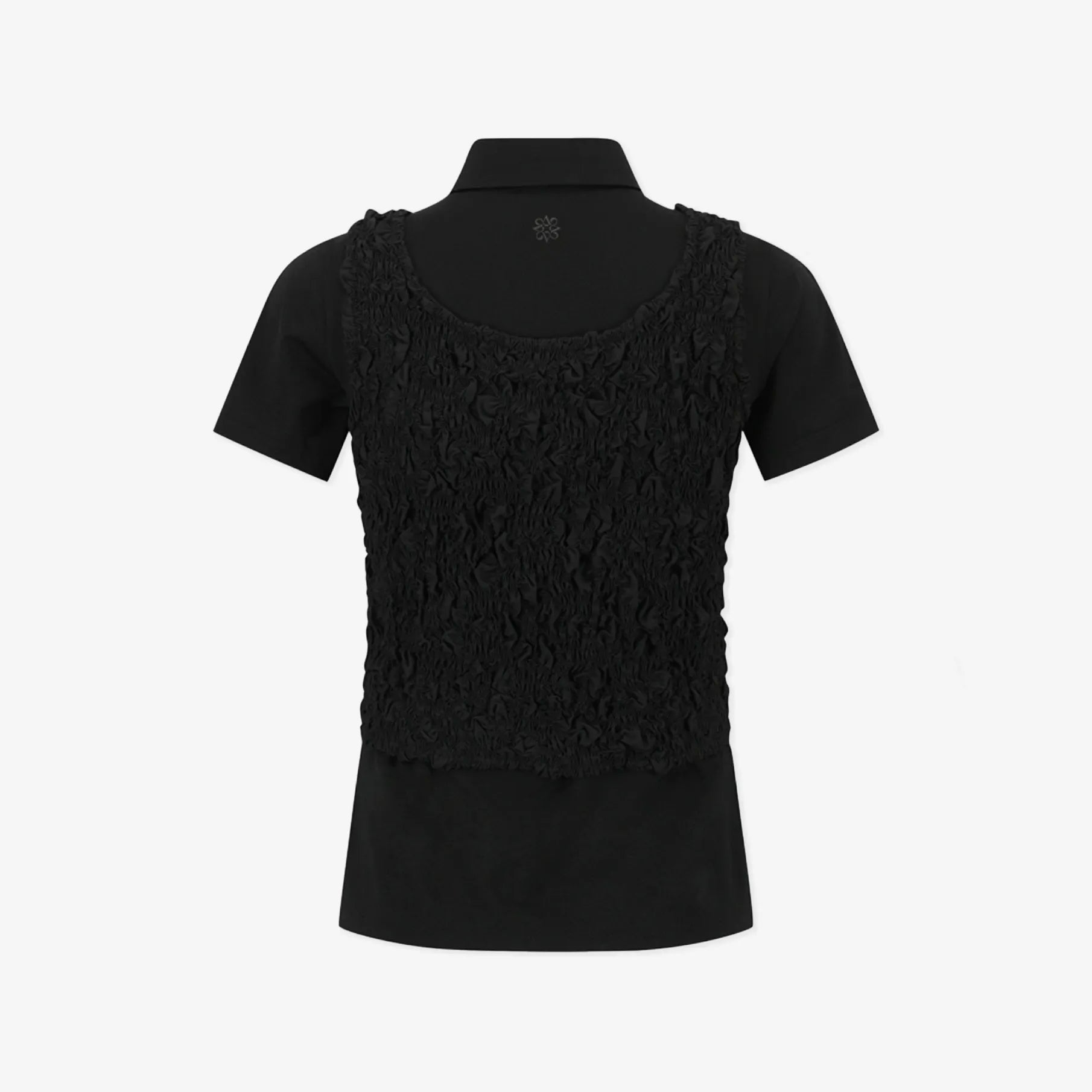 Women's Smocked Two - Piece Polo Set - Black - Erthe Golf