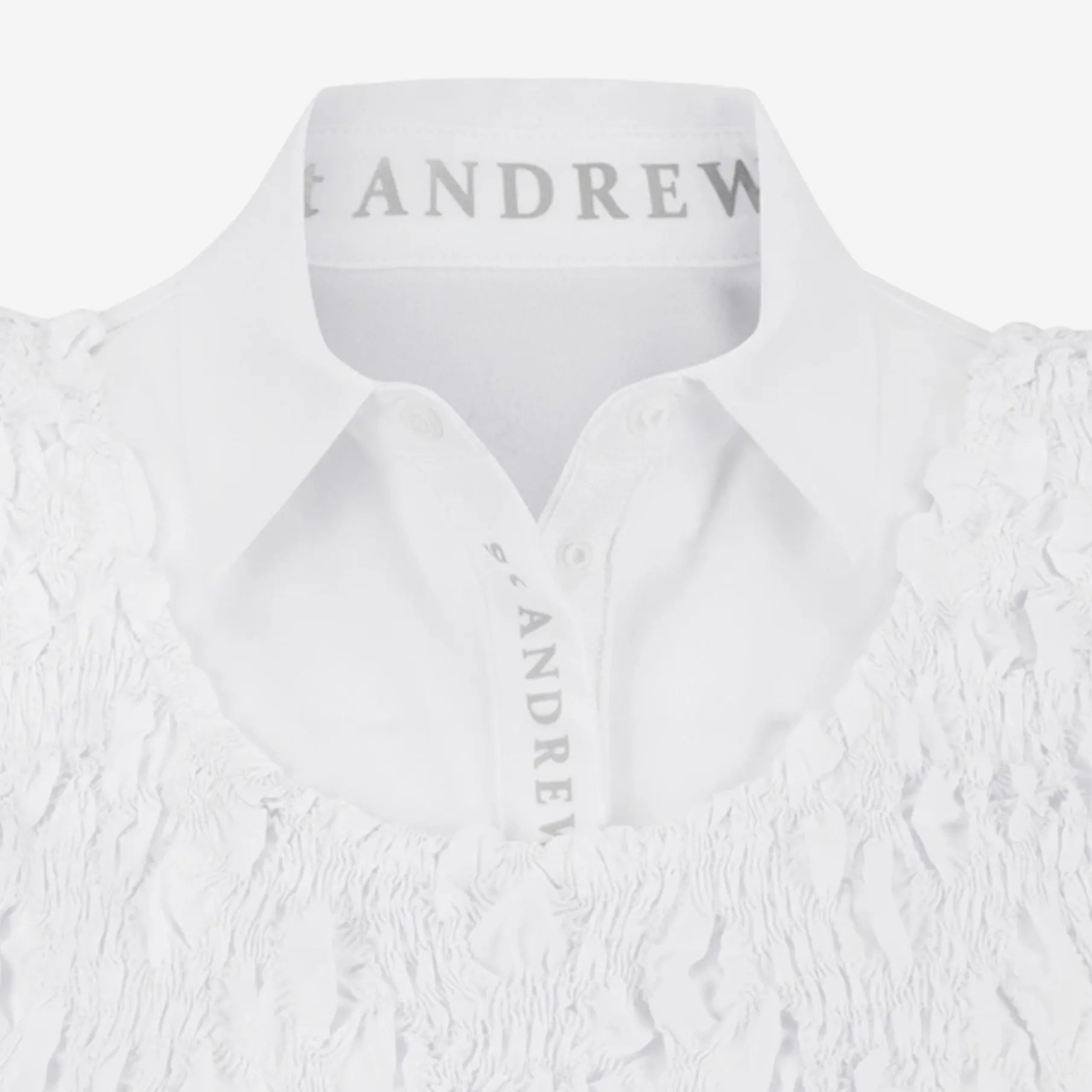 Women's Smocked Two - Piece Polo Set - White - Erthe Golf