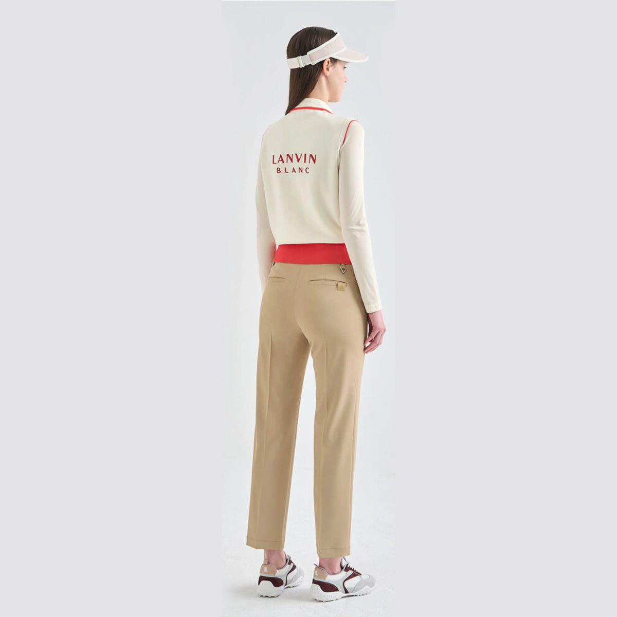 Women's Straight Stretch Pants - Beige - Erthe Golf