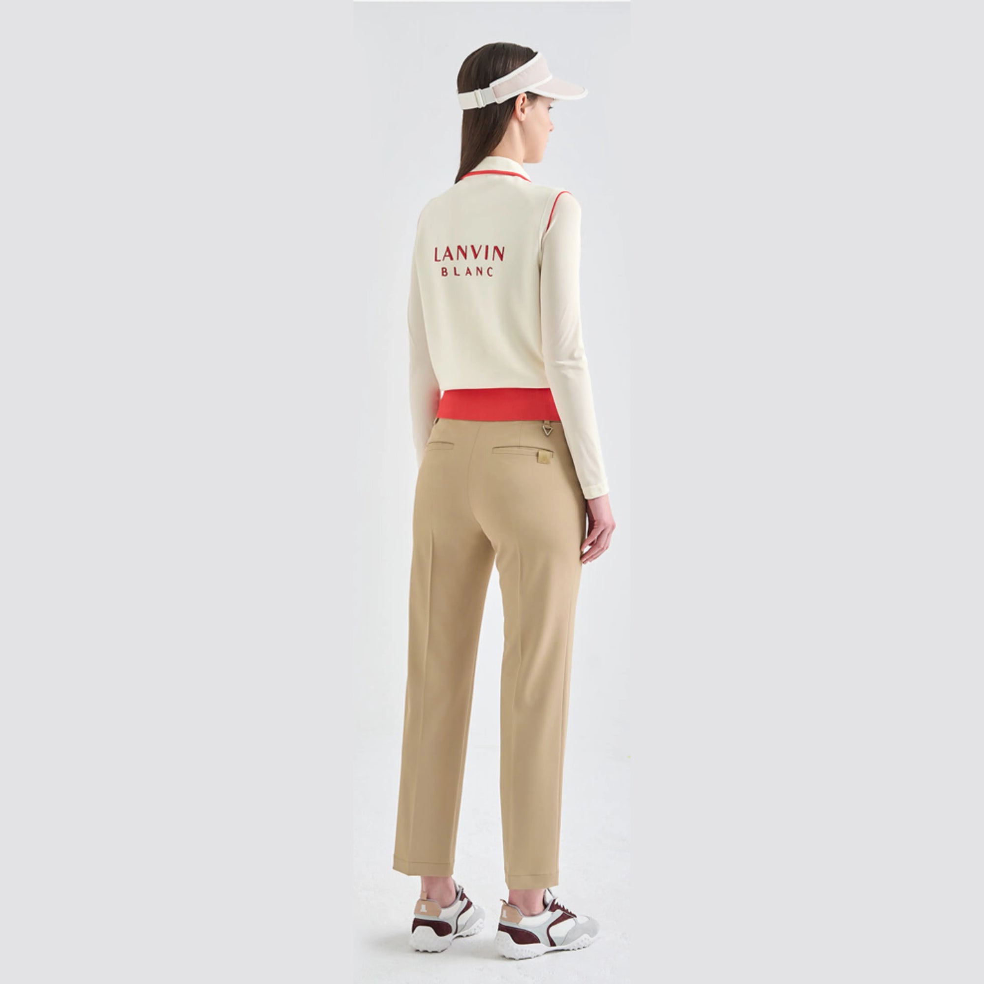 Women's Straight Stretch Pants - Beige - Erthe Golf