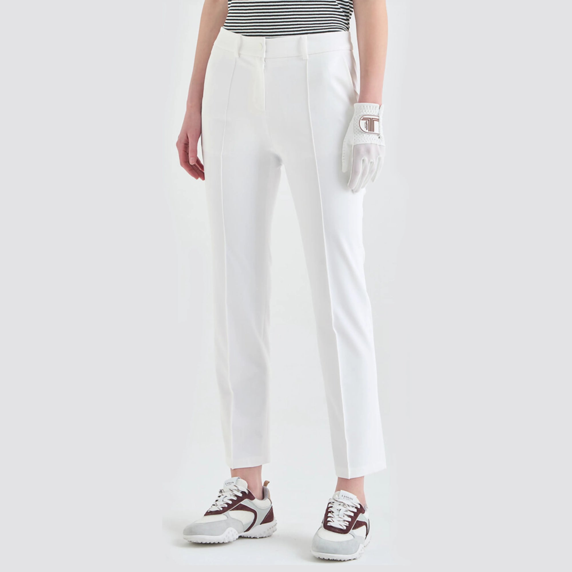 Women's Straight Stretch Pants - Off White - Erthe Golf