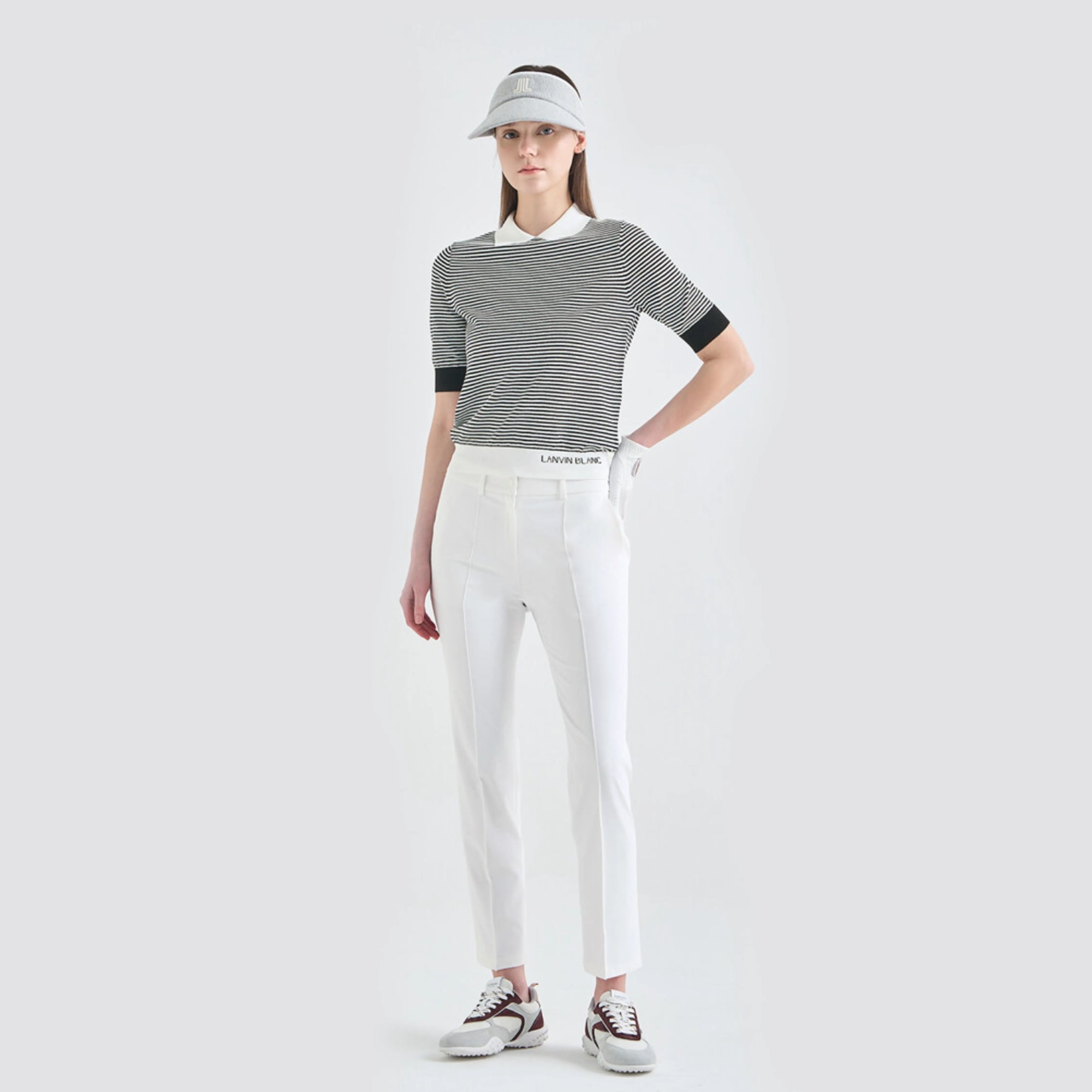Women's Straight Stretch Pants - Off White - Erthe Golf