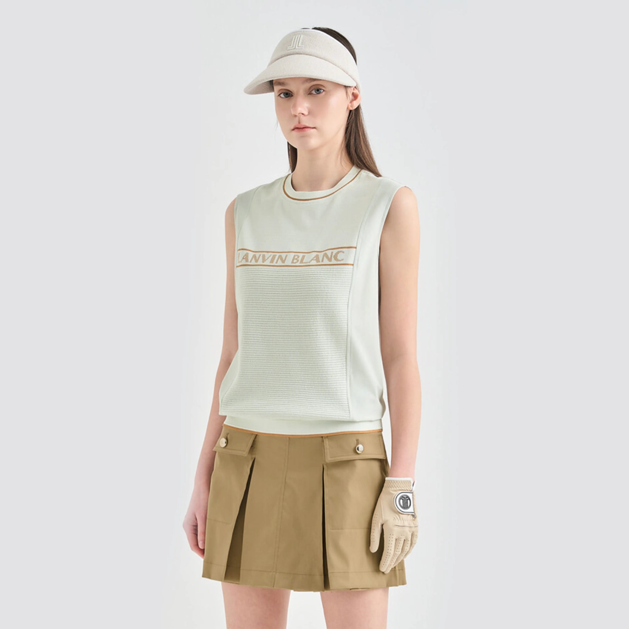 Women's Texture - Block Knit Top - Ice Mint - Erthe Golf