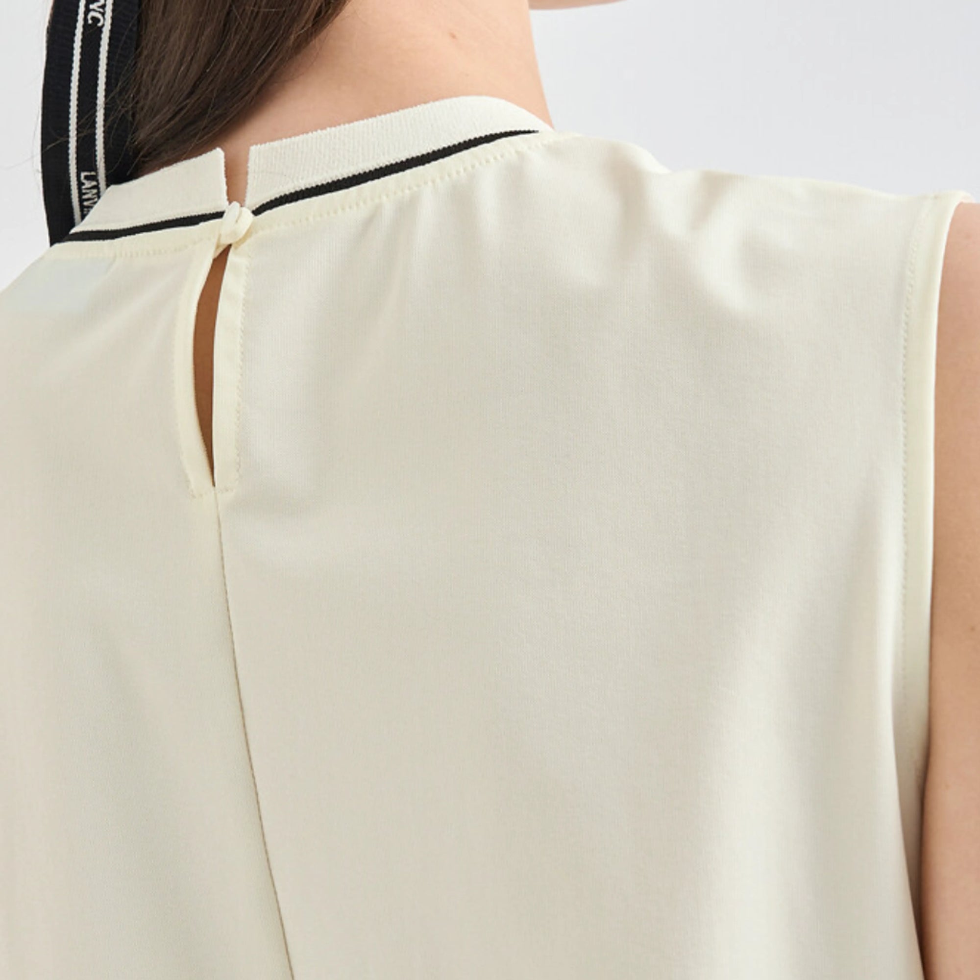 Women's Texture - Block Knit Top - Ivory - Erthe Golf