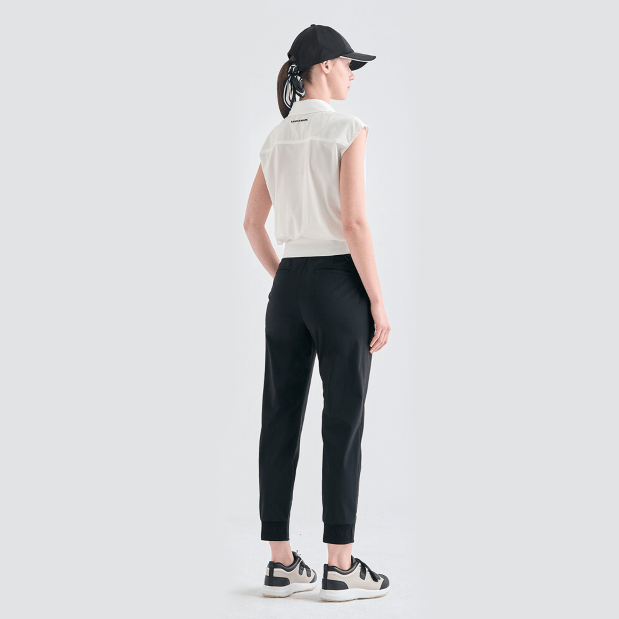 Women's Texture - Block Tapered Pants - Black - Erthe Golf