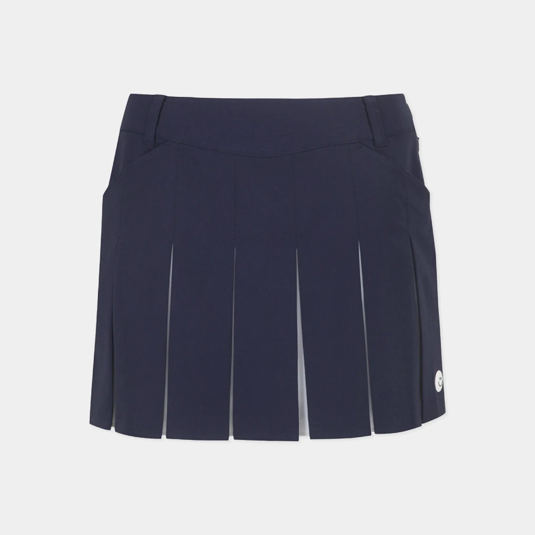 Women's Two - Tone Pleated Culotte Skirt - Navy - Erthe Golf