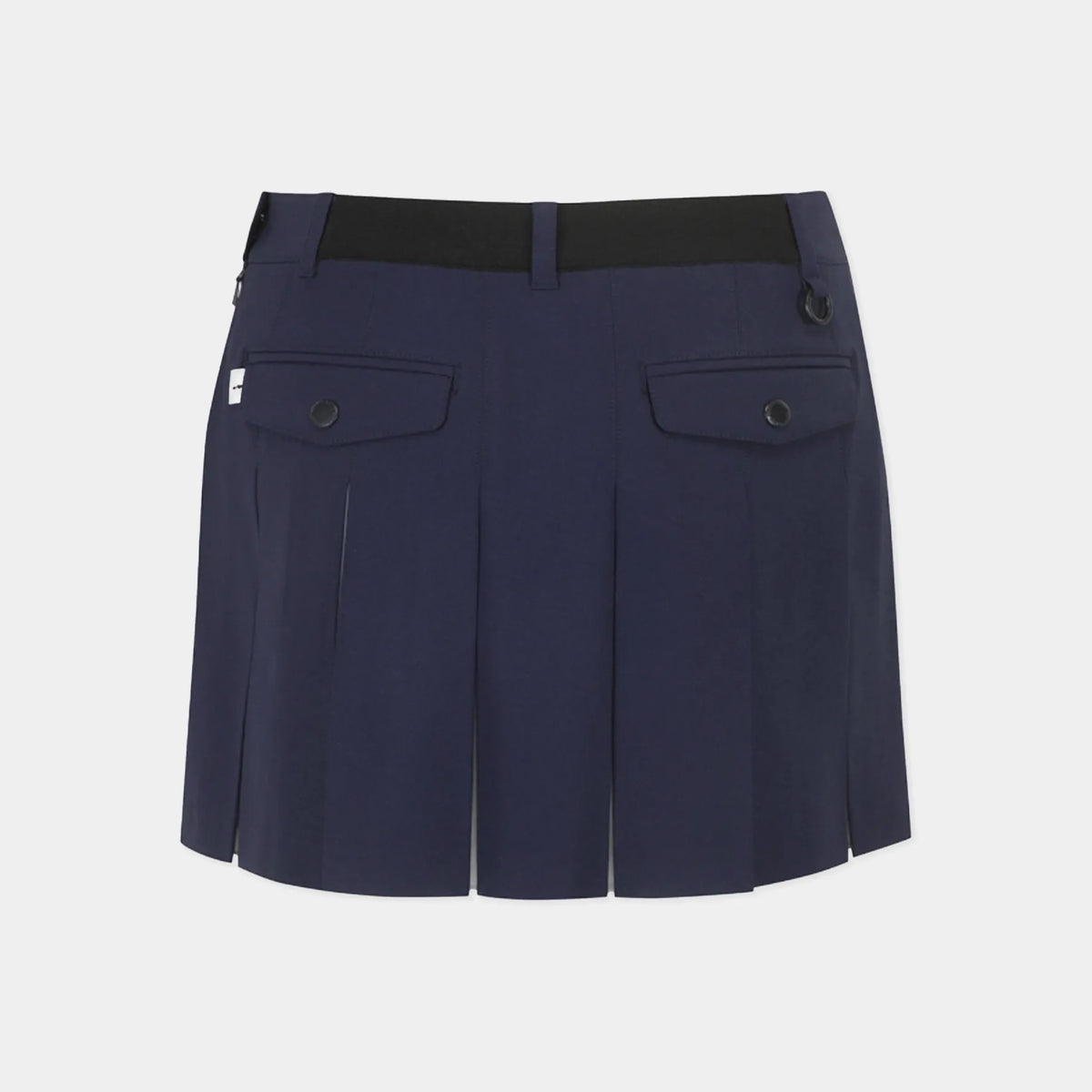 Women's Two - Tone Pleated Culotte Skirt - Navy - Erthe Golf