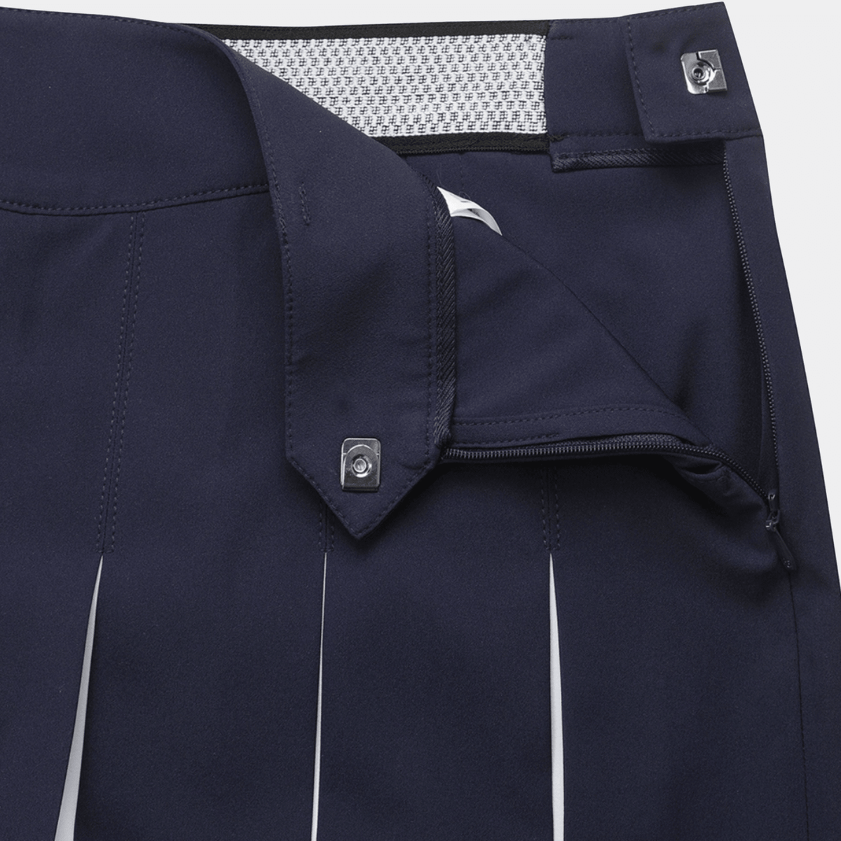 Women's Two - Tone Pleated Culotte Skirt - Navy - Erthe Golf