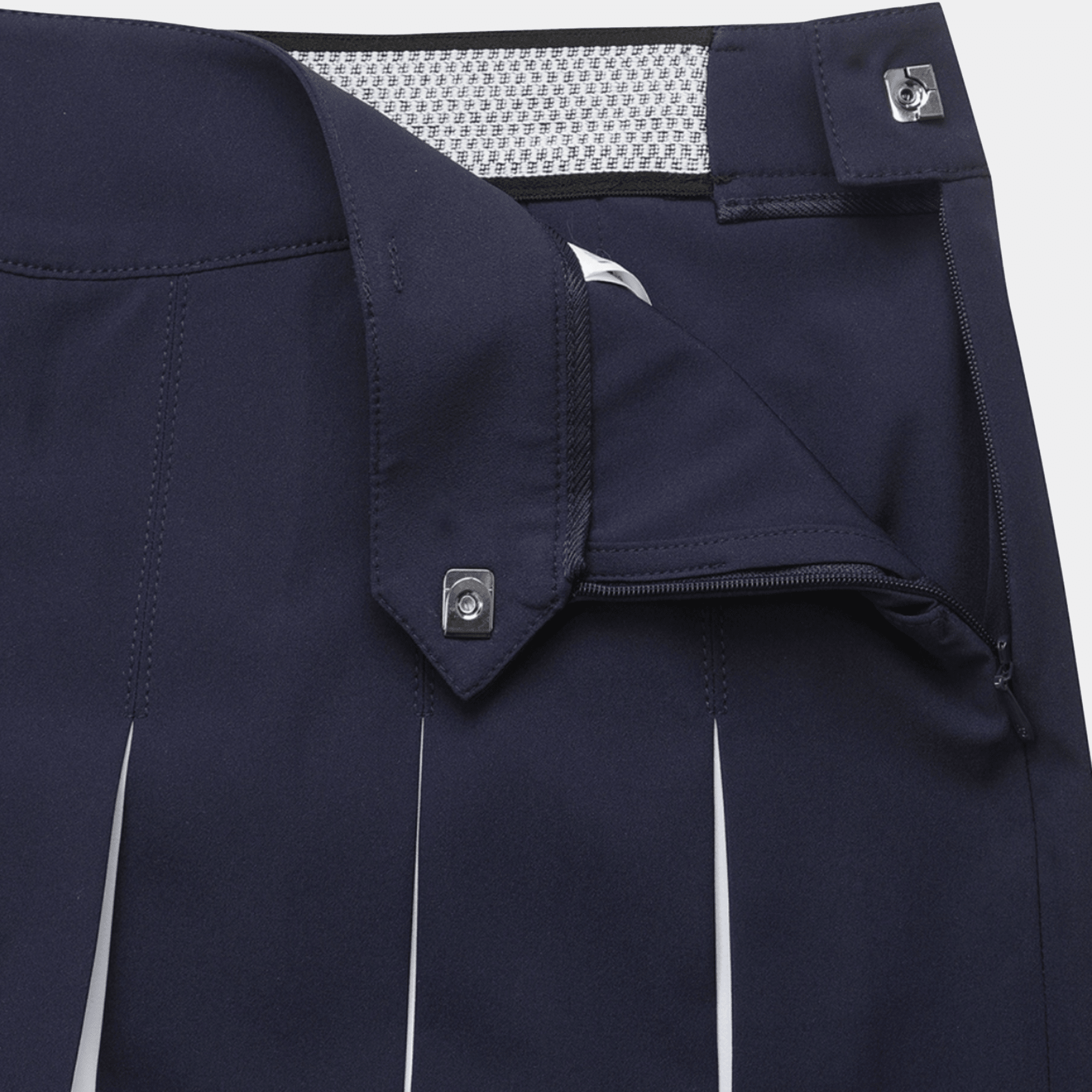 Women's Two - Tone Pleated Culotte Skirt - Navy - Erthe Golf