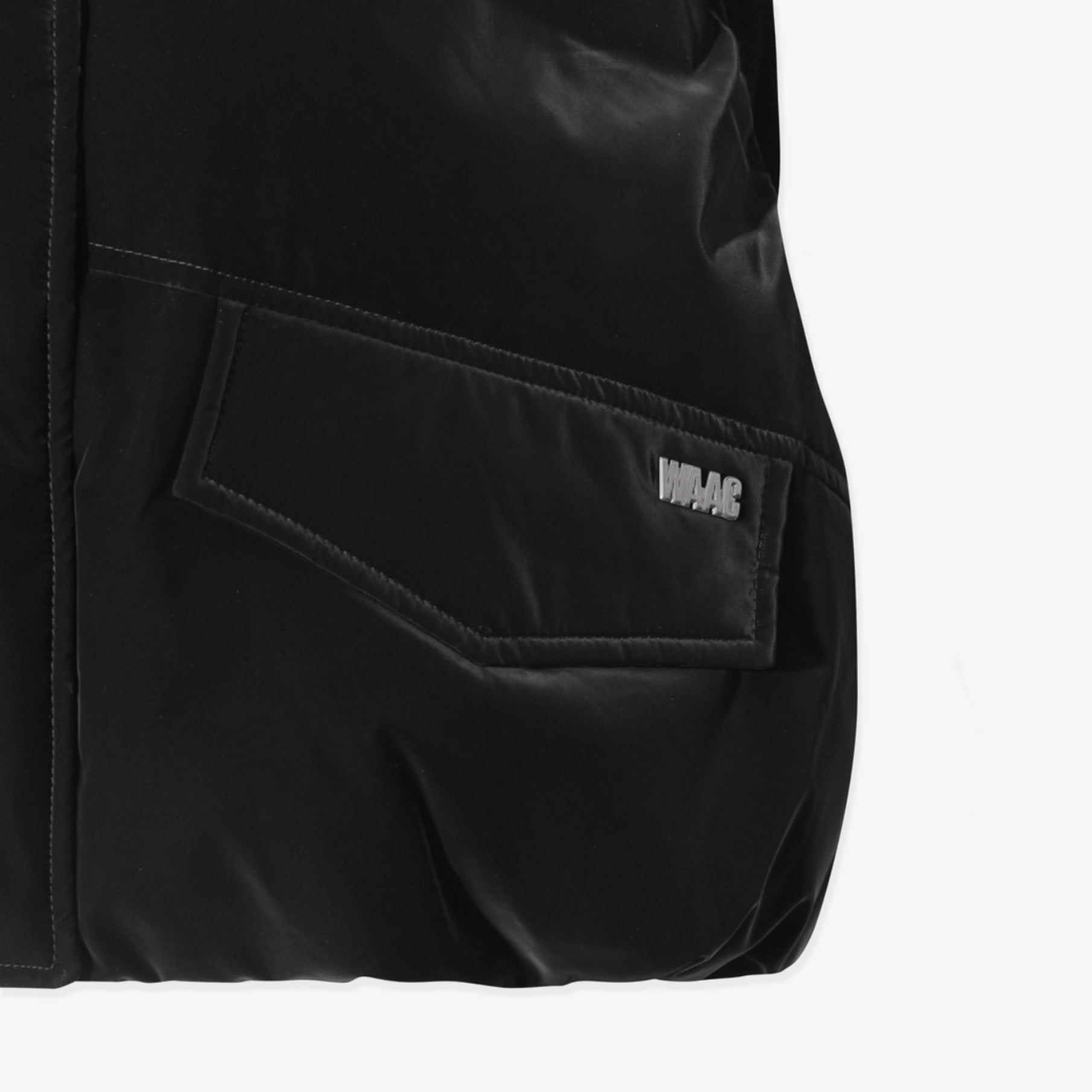 Women's Velvet Short Padded Vest - Black - Erthe Golf