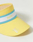 Keypote Women's Yellow Classic Golf Visor Logo and Striped Band Detail | Erthe Golf