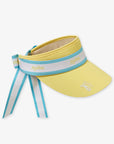 Keypote Women's Yellow Classic Golf Visor with Ribbon Tie | Erthe Golf