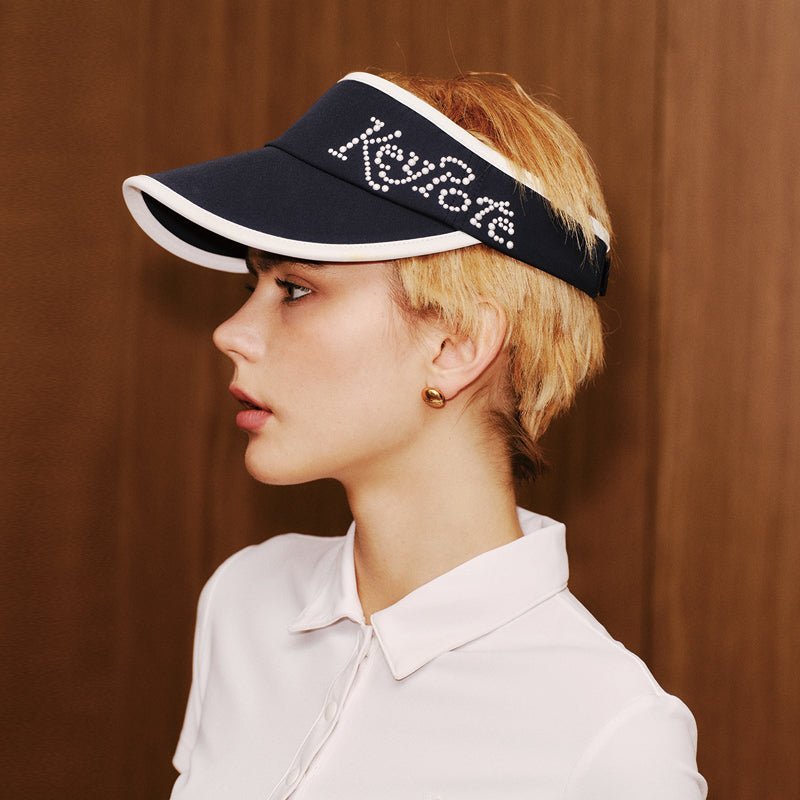 Keypote Women's Navy Blue Tour Golf Visor Side Profile | Erthe Golf