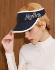 Keypote Women's Navy Blue Tour Golf Visor Logo Detail | Erthe Golf