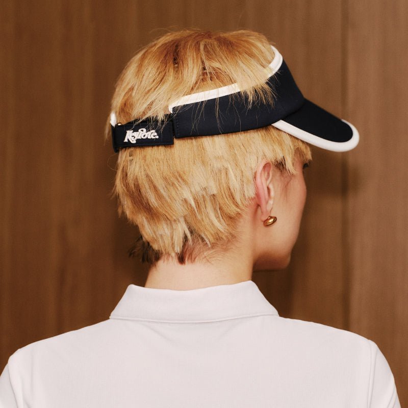 Keypote Women's Navy Blue Tour Golf Visor Back View | Erthe Golf