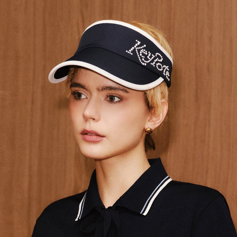 Keypote Women's Navy Blue Tour Golf Visor Front Face View | Erthe Golf